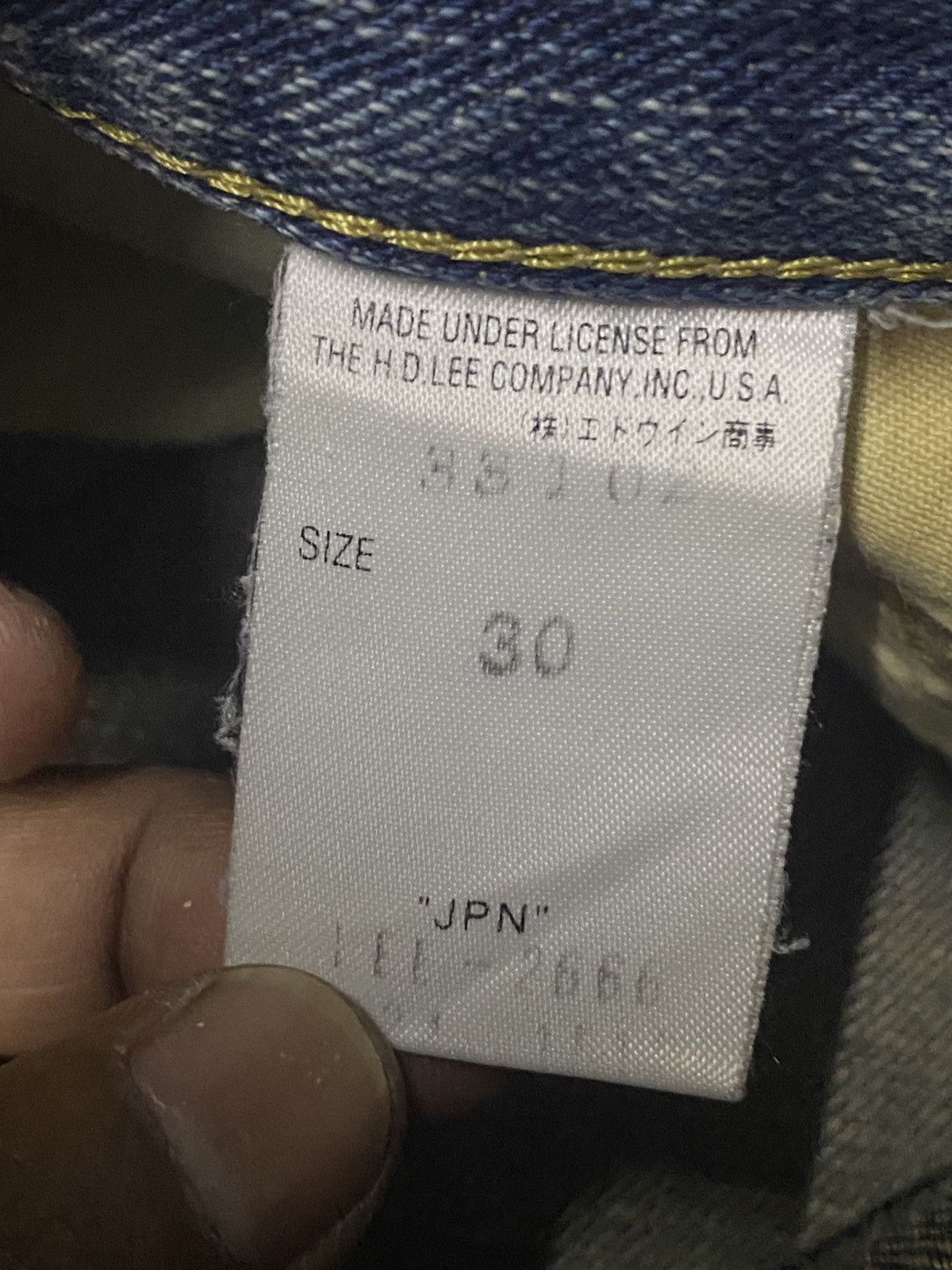 Lee × Number (N)ine Vintage Lee Mud Wash Distressed Patches Flare Jeans Size US 31 - 18 Thumbnail
