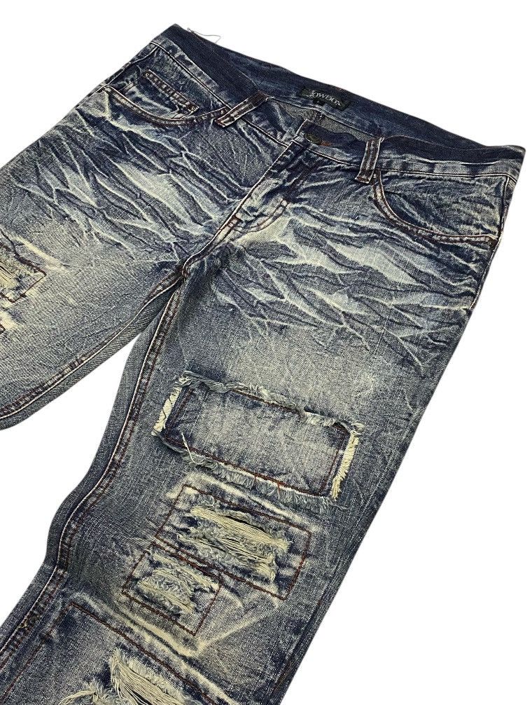 If Six Was Nine × Japanese Brand × LOWBOX LowBox Ripped Distressed Denim Punk Rock Undercover Inspired Size US 32 / EU 48 - 9 Thumbnail