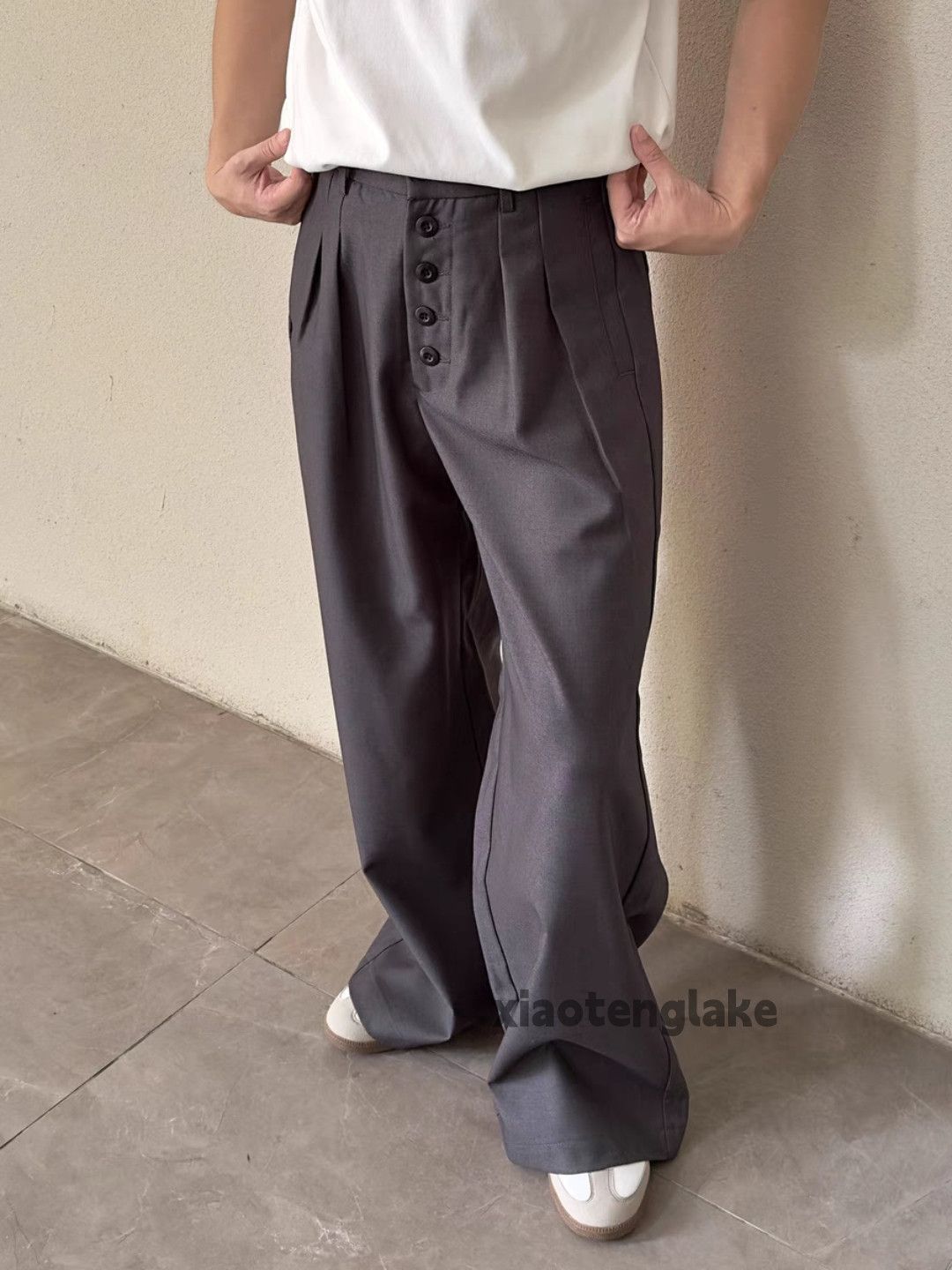 Designer × Vintage urban retro loose baggy bootcut flared yuppie pants Size US 32 / EU 48 - 4 Thumbnail