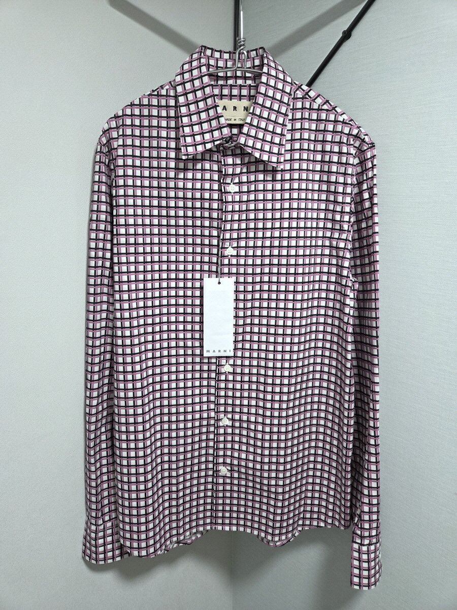 Marni Marni eclectic purple checked shirt Size US M / EU 48-50 / 2 - 2 Thumbnail