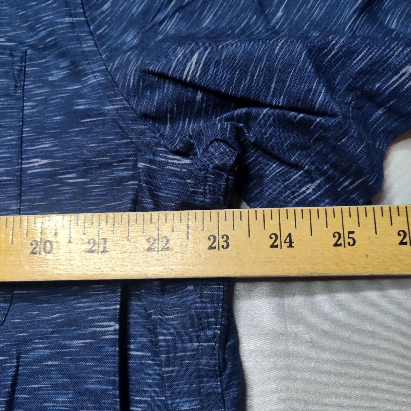 Vintage ORIGINALS BY CACTUS NEW YORK Men XL Blue Marl Short Sleeve Button-Up Shirt EUC Size US XL / EU 56 / 4 - 6 Thumbnail