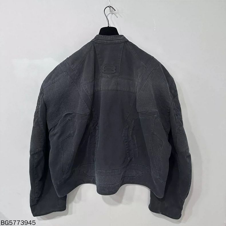 Balenciaga Balenciaga Double Ring Denim Bomber Jacket Size US L / EU 52-54 / 3 - 3 Thumbnail