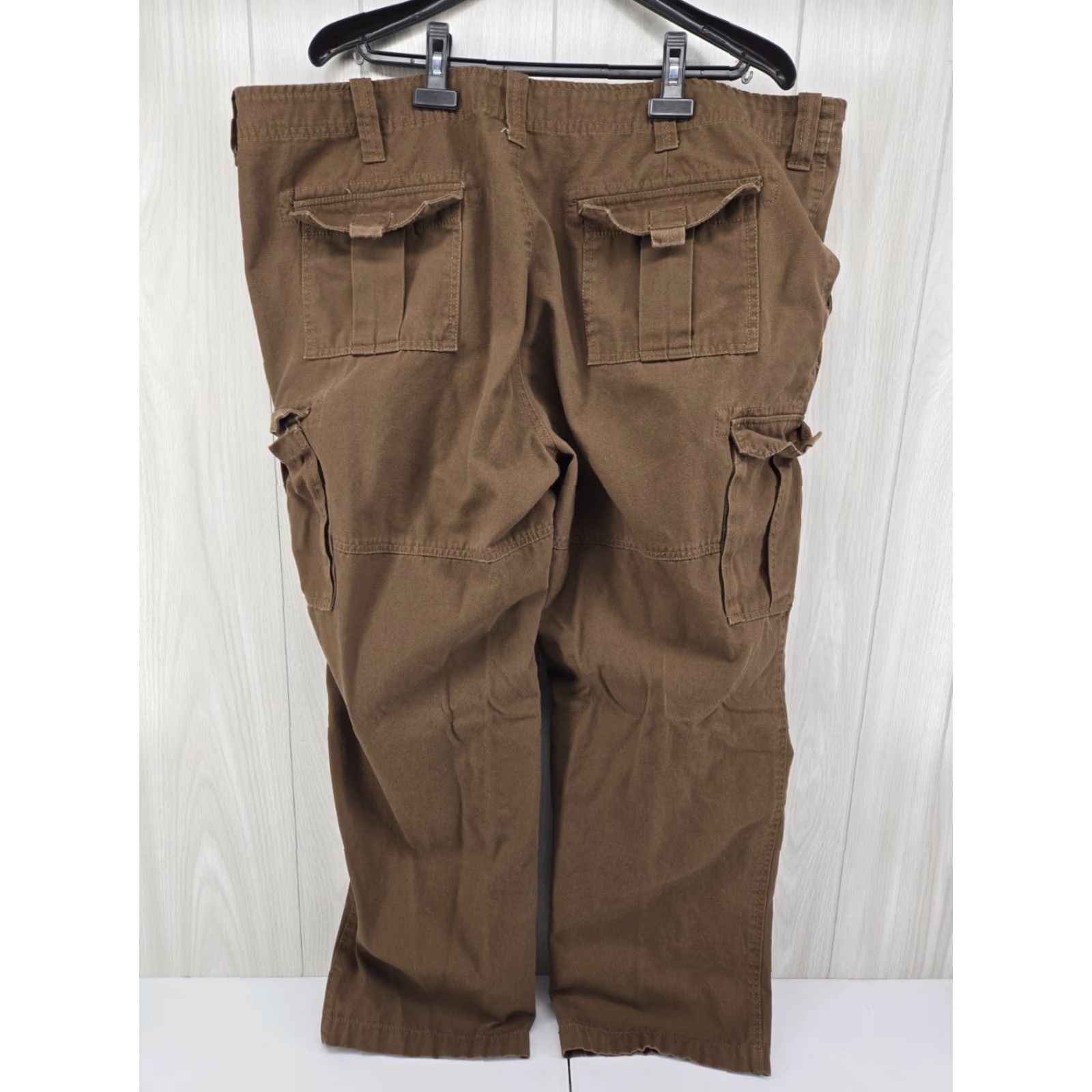 Vintage Guide Gear Cargo Pants Men's 46x30 Brown Cargo Pants Regular Flat Front Cotton Canvas 46 Men Brown 90s? Size US 30 / EU 46 - 6 Thumbnail