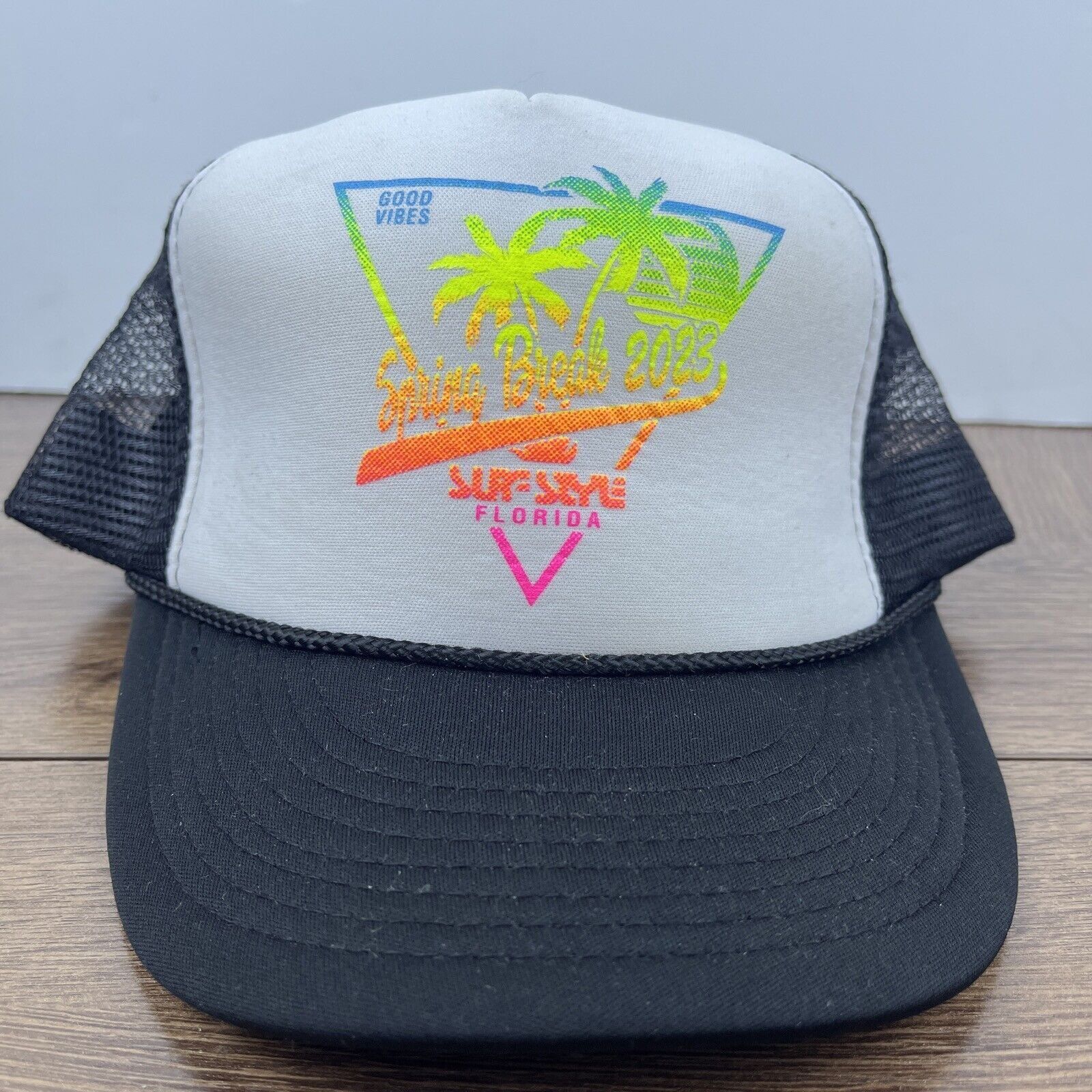 Other Spring Break 2023 Hat Surf Style Black Hat Adjustable Adult Size ONE SIZE - 1 Thumbnail