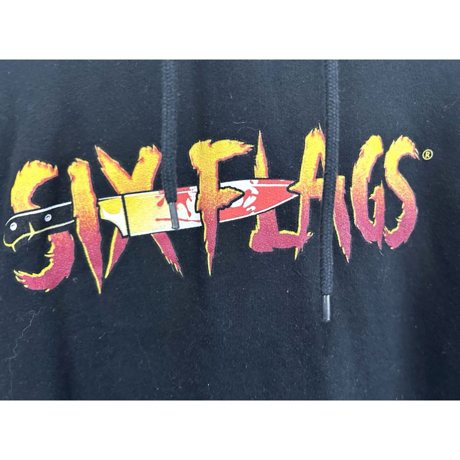 Vintage Sixflags Fright Fest Halloween Horror Hoodie Sweatshirt M Men Black Pullover Shirt Hoodie 90s%? Size US M / EU 48-50 / 2 - 4 Thumbnail
