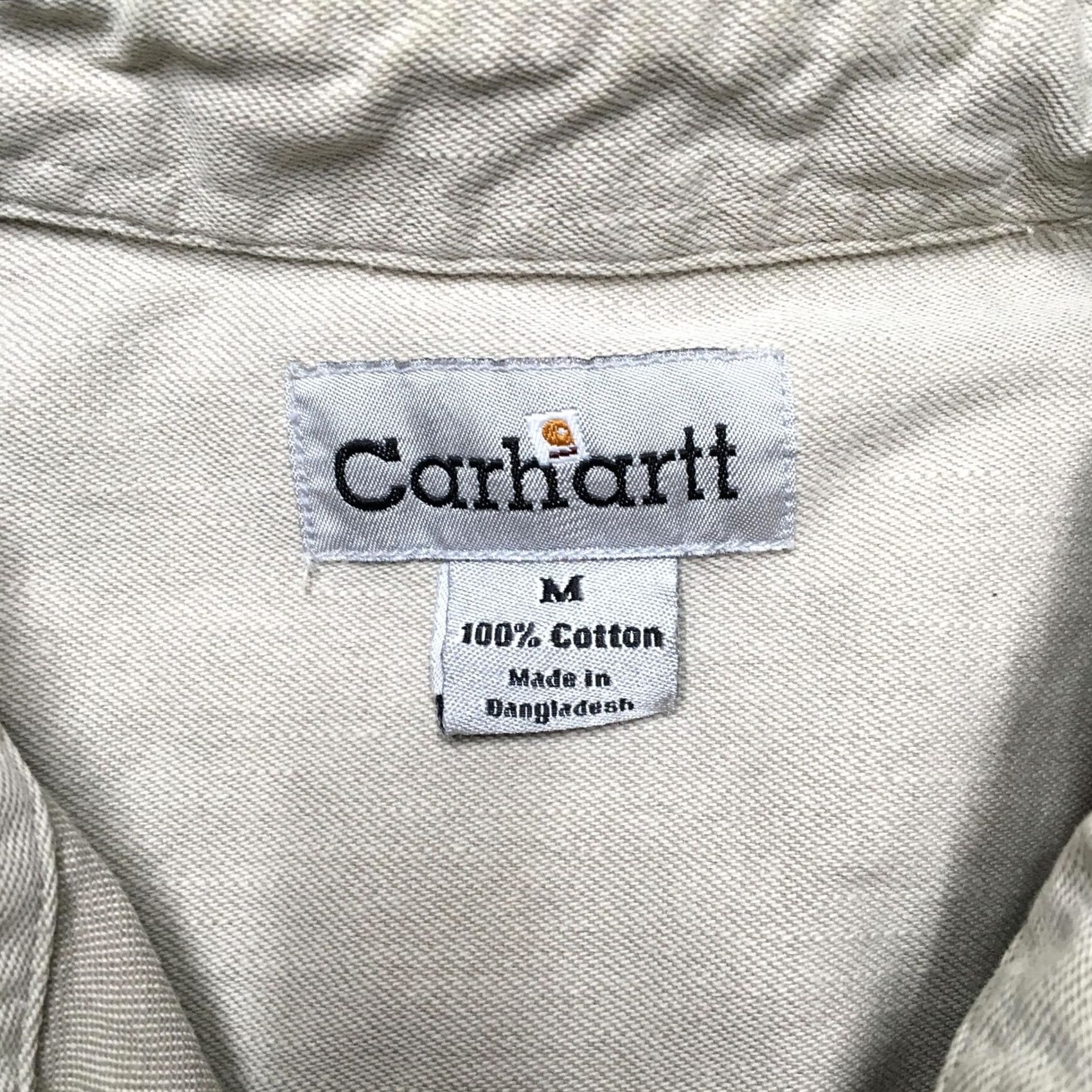 Carhartt Carhartt Shirt Mens M Beige Solid Long Sleeve Button-Up Workwear Canvas Size US M / EU 48-50 / 2 - 5 Thumbnail