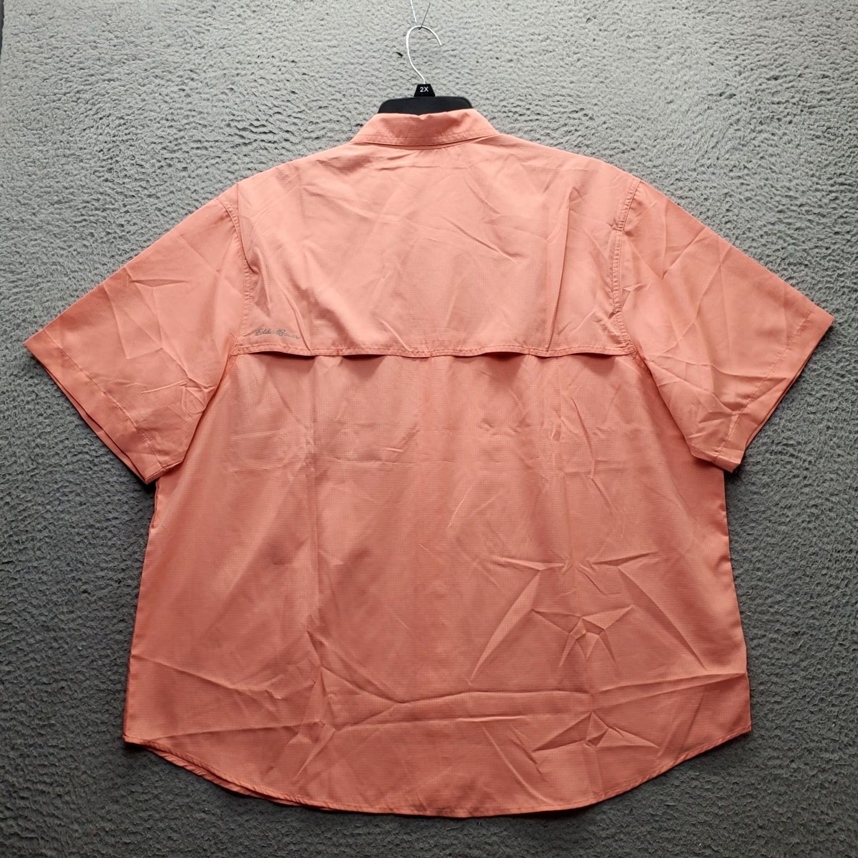 Eddie Bauer Eddie Bauer Mens XXL Salmon Fishing Shirt Woven Tech EMT4970S(74J) Button-Up Short Sleeve Casual Outdoor Size US XXL / EU 58 / 5 - 2 Thumbnail