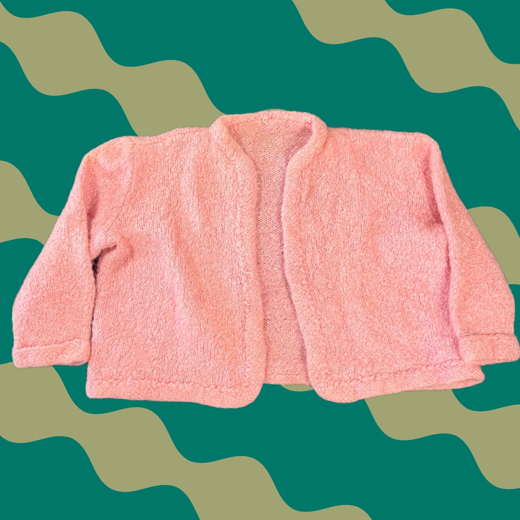 Vintage VINTAGE Cardigan Sweater Lounge Pink M Y2K Chunky Knit Open Front Relaxed Size M / US 6-8 / IT 42-44 - 1 Thumbnail