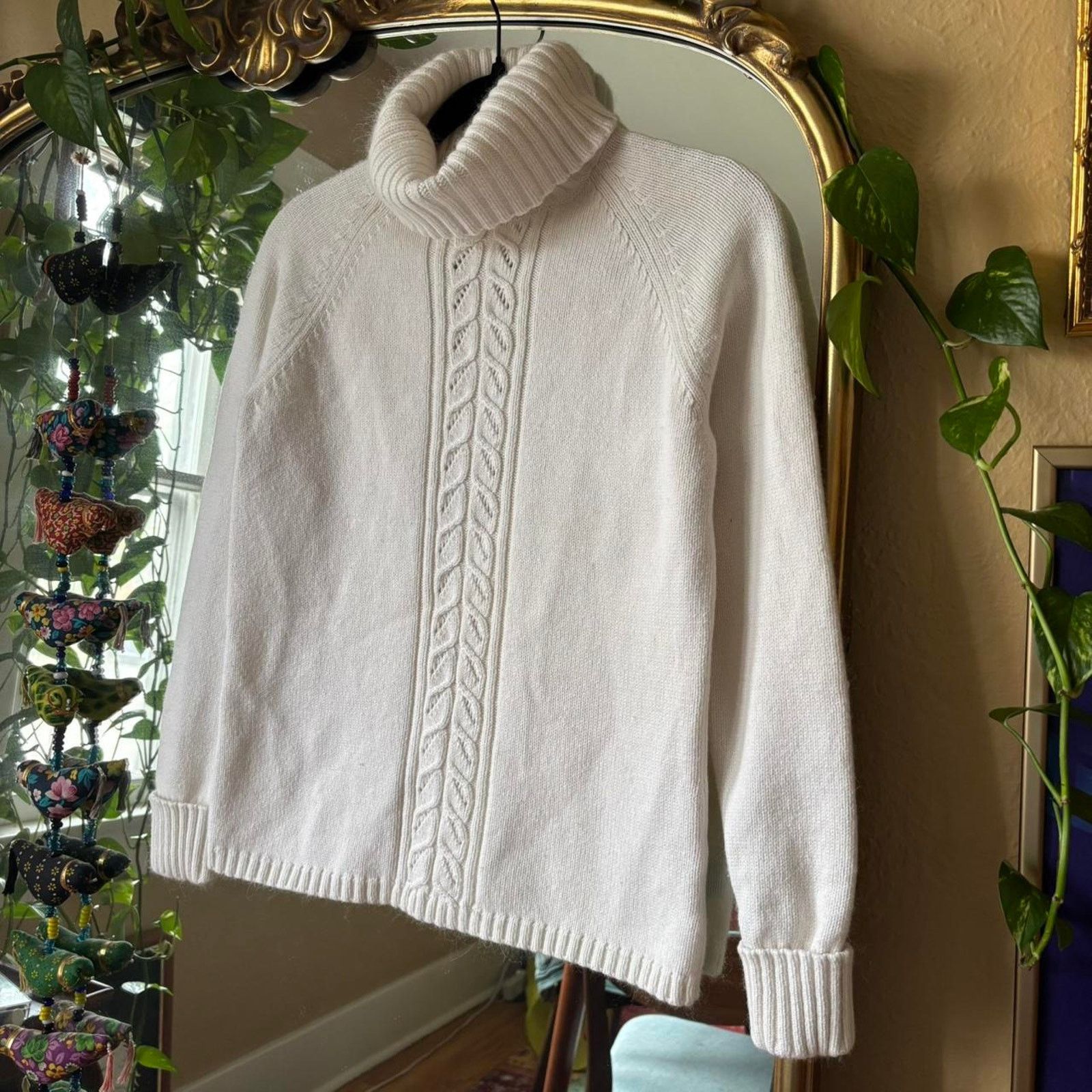 Vintage Vintage St. John’s Bay White Turtleneck Sweater Medium Size M / US 6-8 / IT 42-44 - 3 Thumbnail