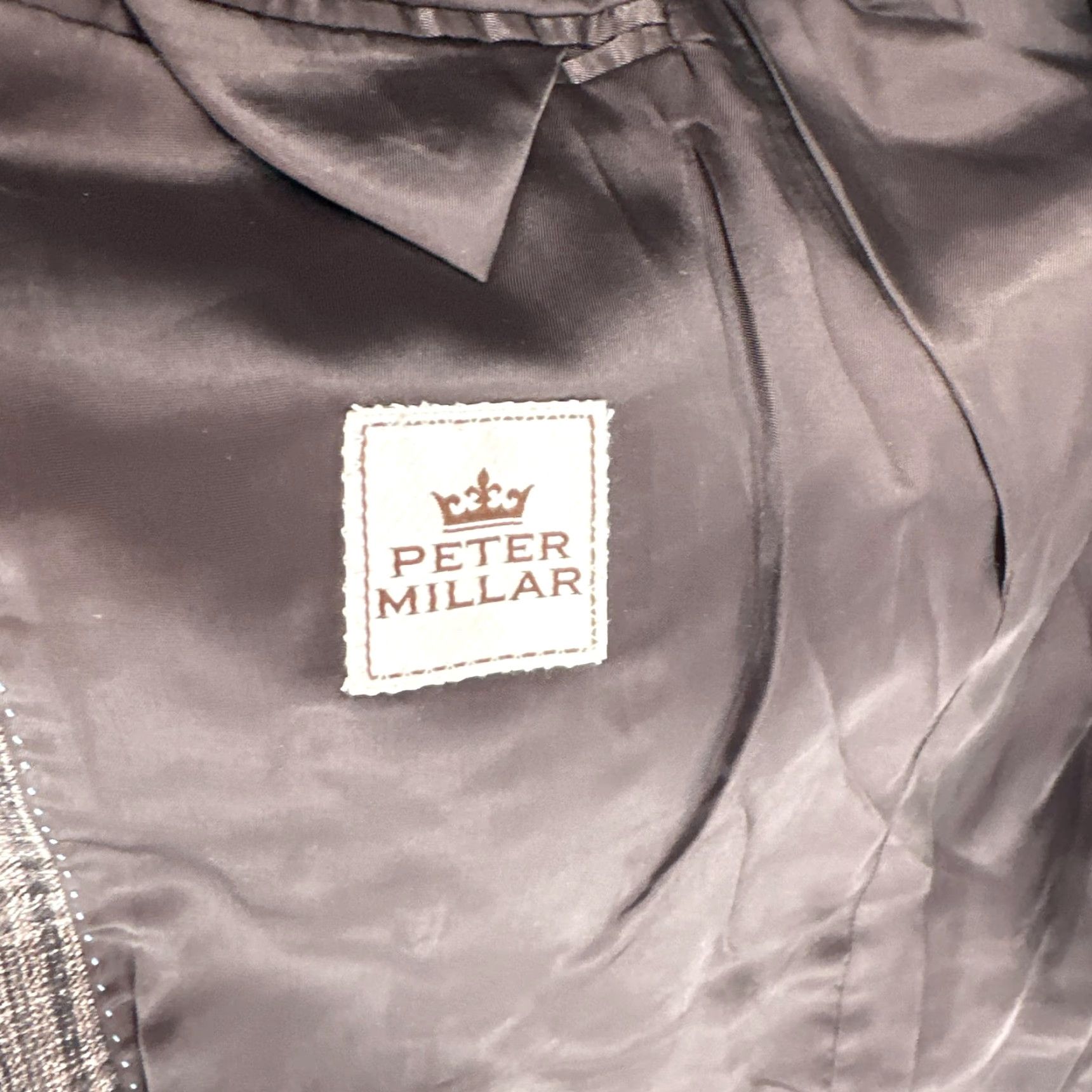 Peter Millar VINTAGE Peter Millar Blazer Mens 46 Gray Plaid Wool Tweed Sport Coat Jacket Canada Mens 46 Gray Plaid Tweed Wool Sport Coat Jacket Size 46R - 5 Thumbnail