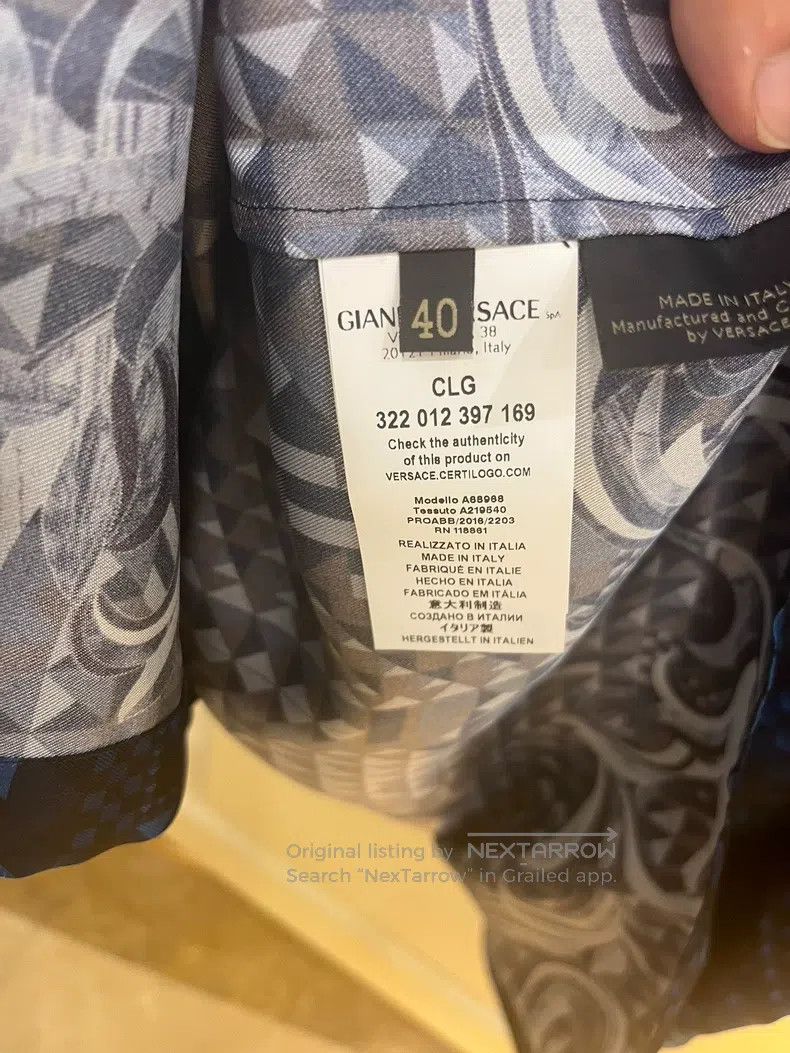 Versace Versace Black and white classic hand-painted baroque patte Size US M / EU 48-50 / 2 - 5 Thumbnail