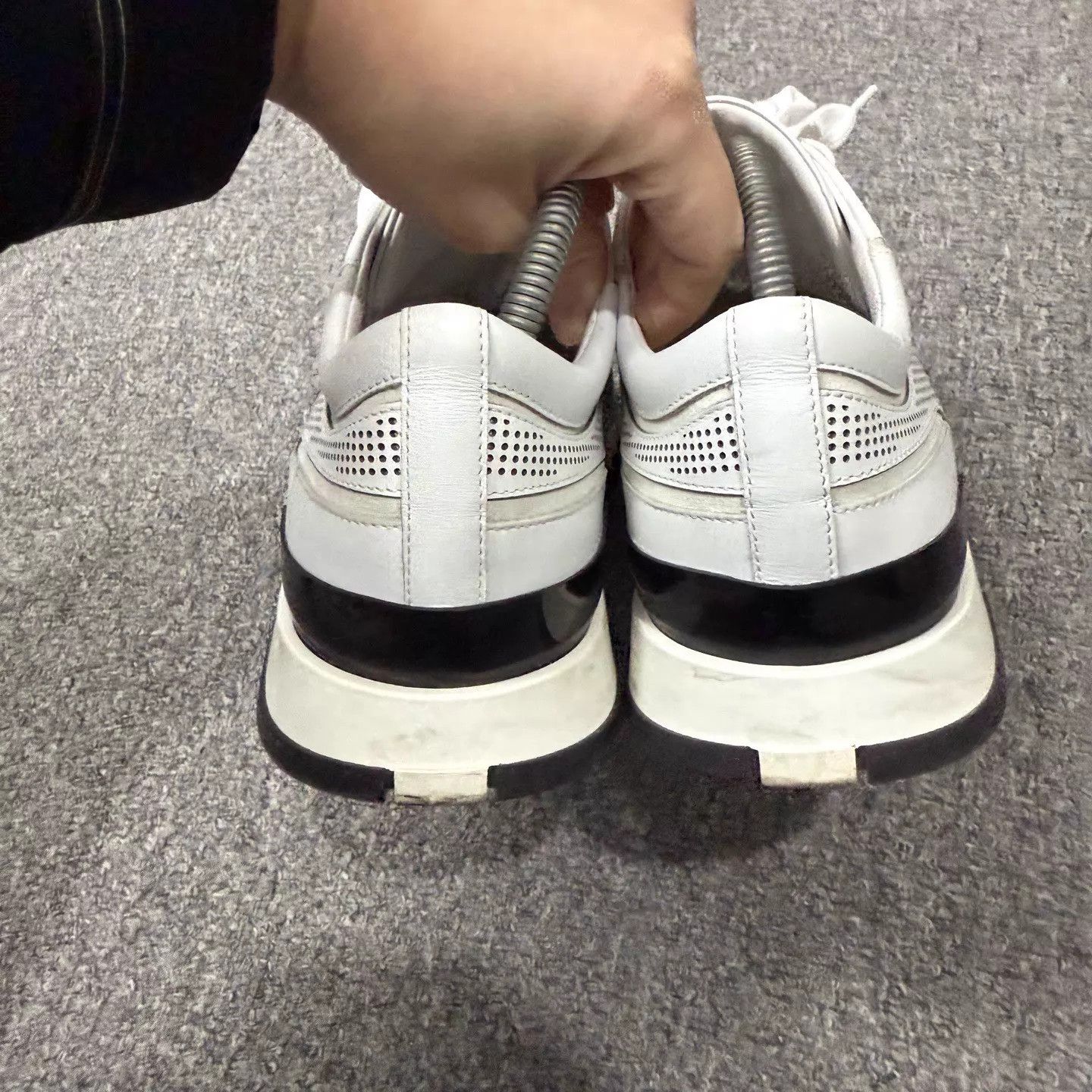 Hermes Hermes B&W Grid Calfskin Sneakers 41 99 New Size US 8 / EU 41 - 3 Thumbnail