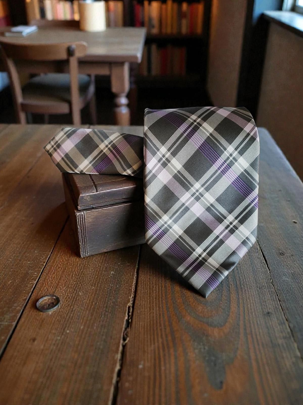 Stafford Stafford Classic Plaid Polyester Tie Size ONE SIZE - 2 Thumbnail