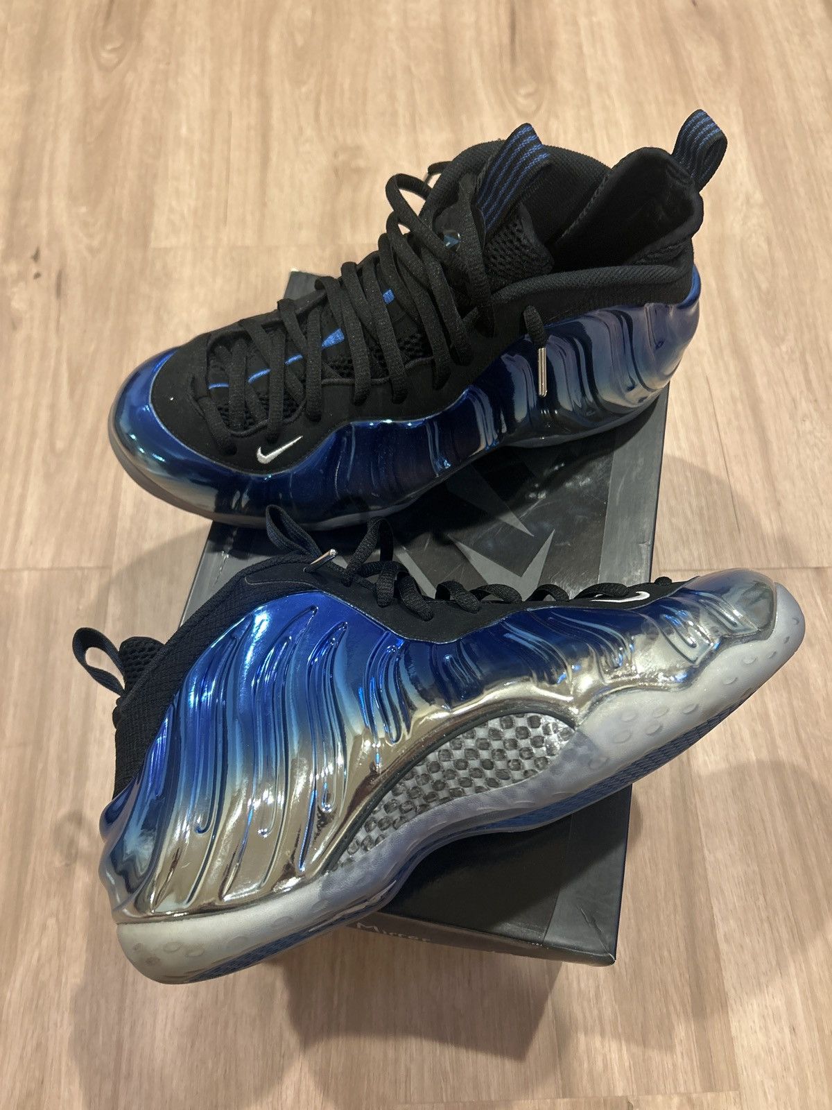 Nike Nike Air Foamposite “Blue Mirror” Size US 12.5 / EU 45-46 - 8 Thumbnail