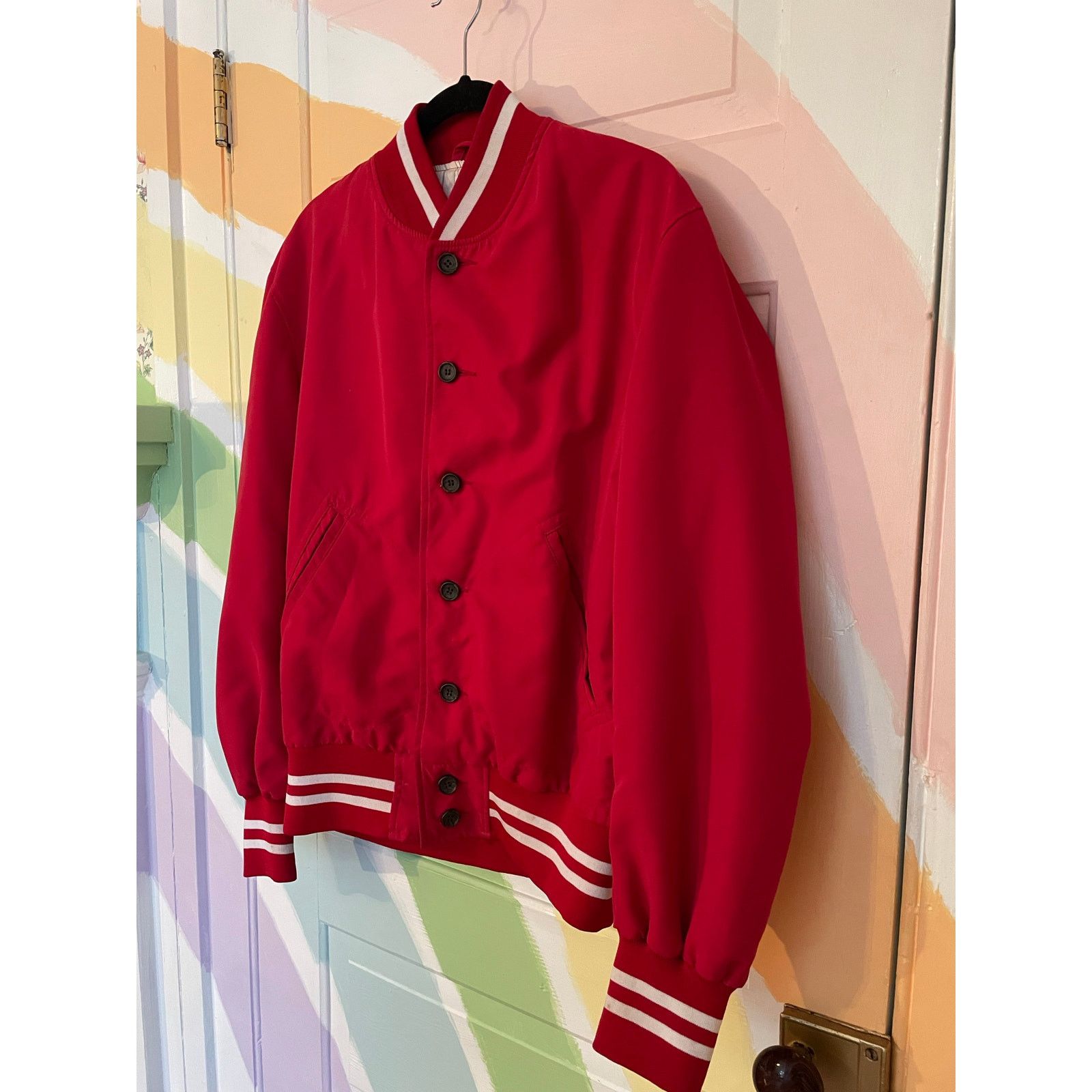 Maus & Hoffman Maus & Hoffman Red Varsity Jacket Men M Made in USA Classic Size US M / EU 48-50 / 2 - 2 Thumbnail