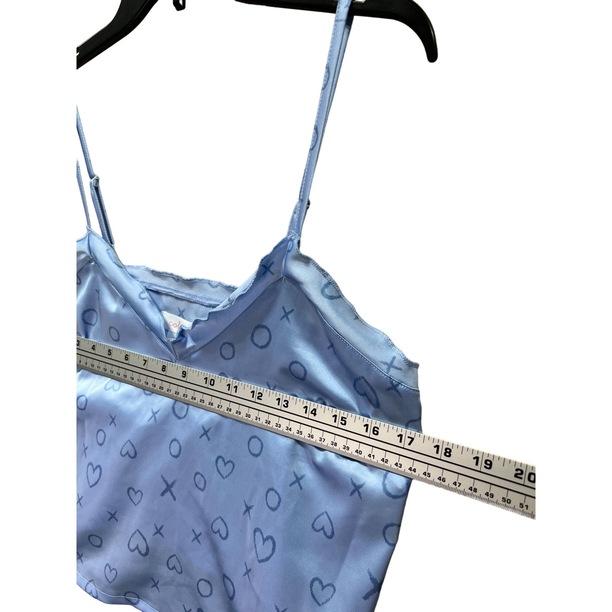 Other Colsie - Women's Satin Pajama Tank Top - Light Blue - Medium Size M / US 6-8 / IT 42-44 - 5 Thumbnail