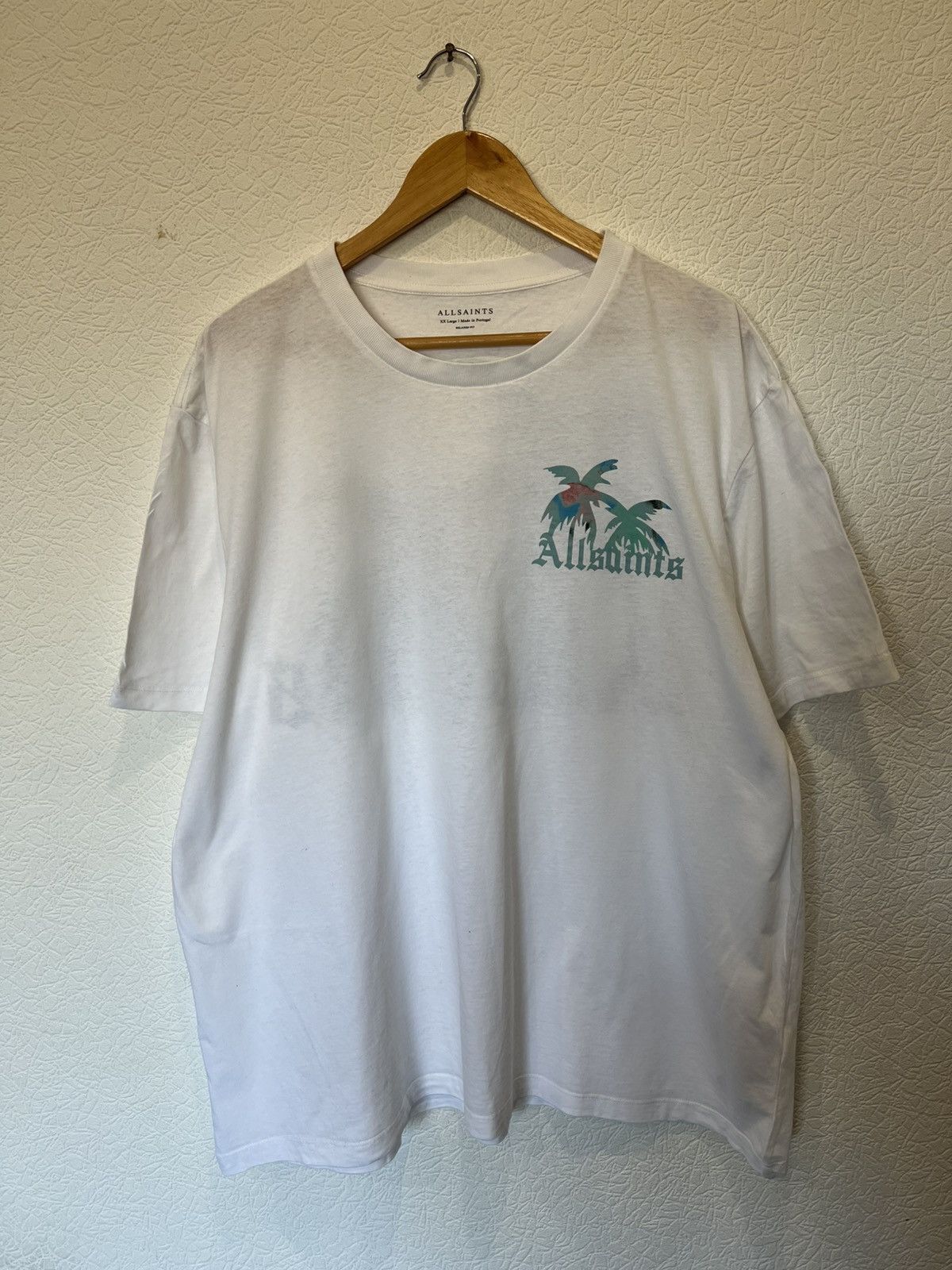 Allsaints Allsaints White T Shirt Tee Palm Beach Size US XXL / EU 58 / 5 - 2 Thumbnail