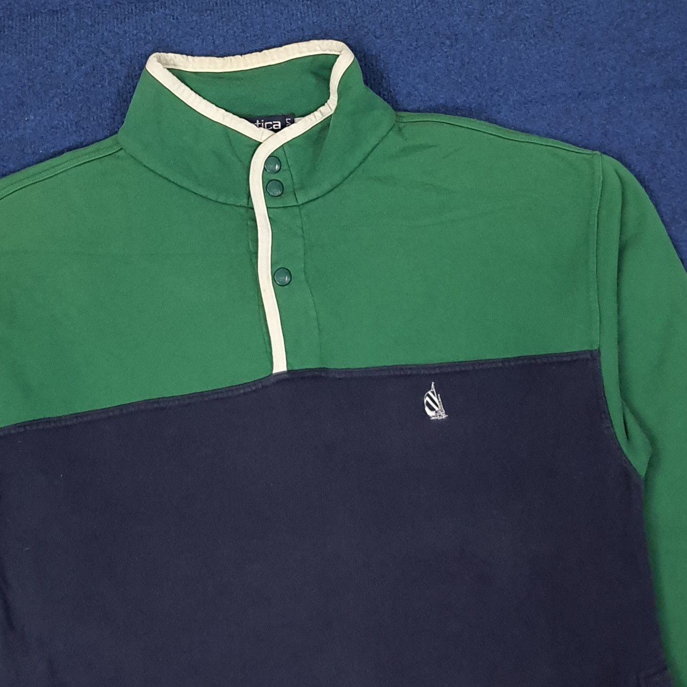 Nautica Vintage NAUTICA Clip Button Sweatshirt C225N14 Size US M / EU 48-50 / 2 - 2 Thumbnail