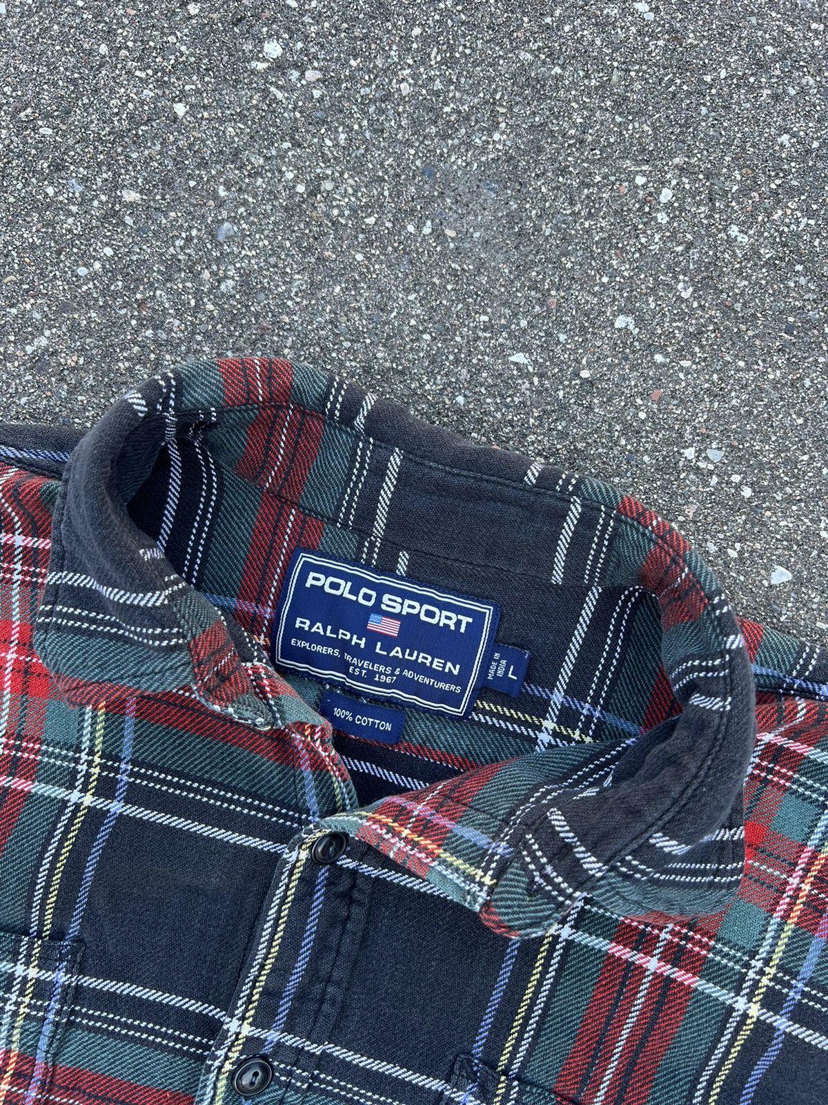 Polo Ralph Lauren × Vintage Vintage Polo Sport Polo Ralph Lauren cotton flannel shirt Size US L / EU 52-54 / 3 - 3 Thumbnail