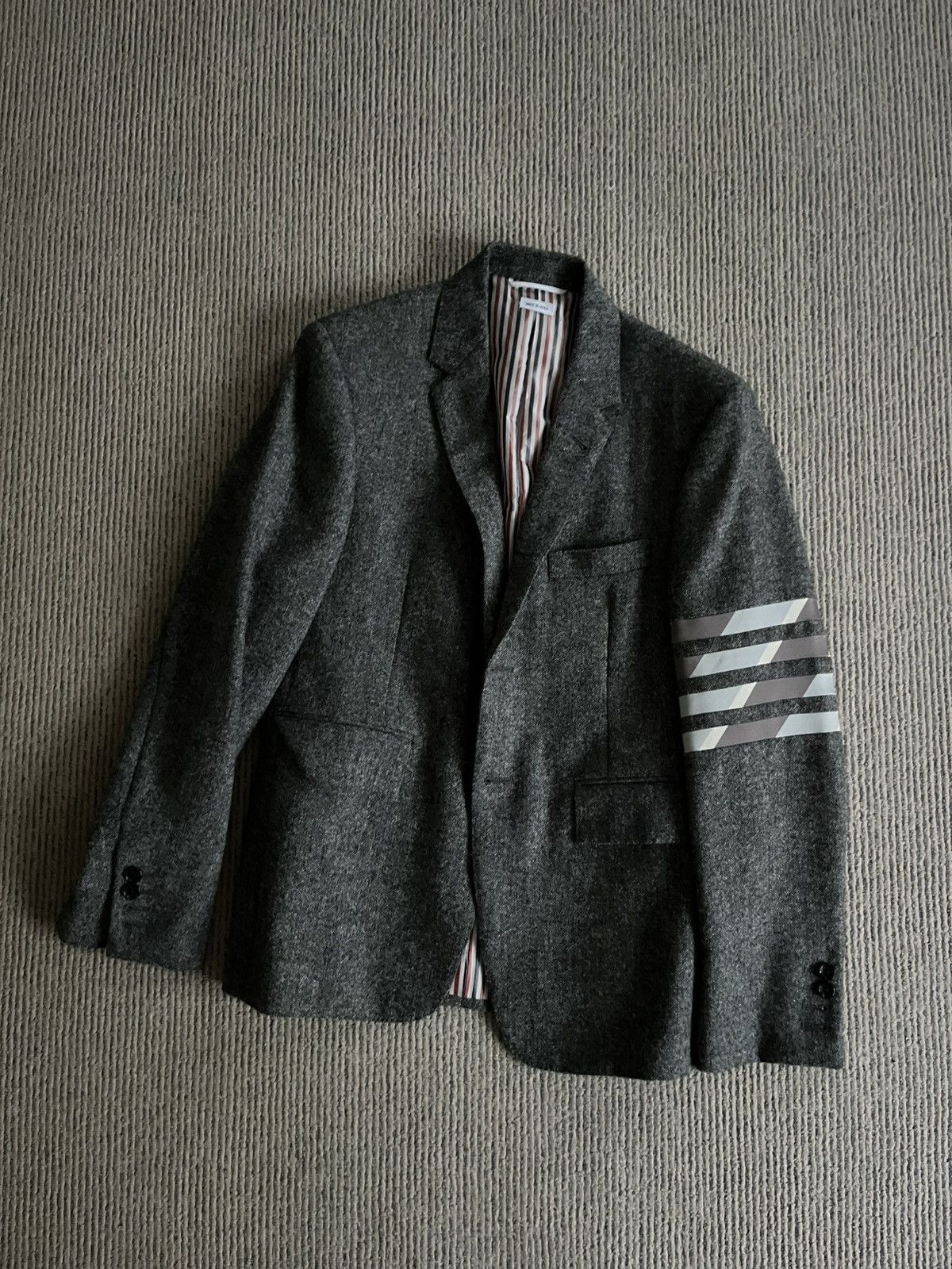 Thom Browne Wool 4 Bar Stripe Blazer Size 46S - 1 Thumbnail