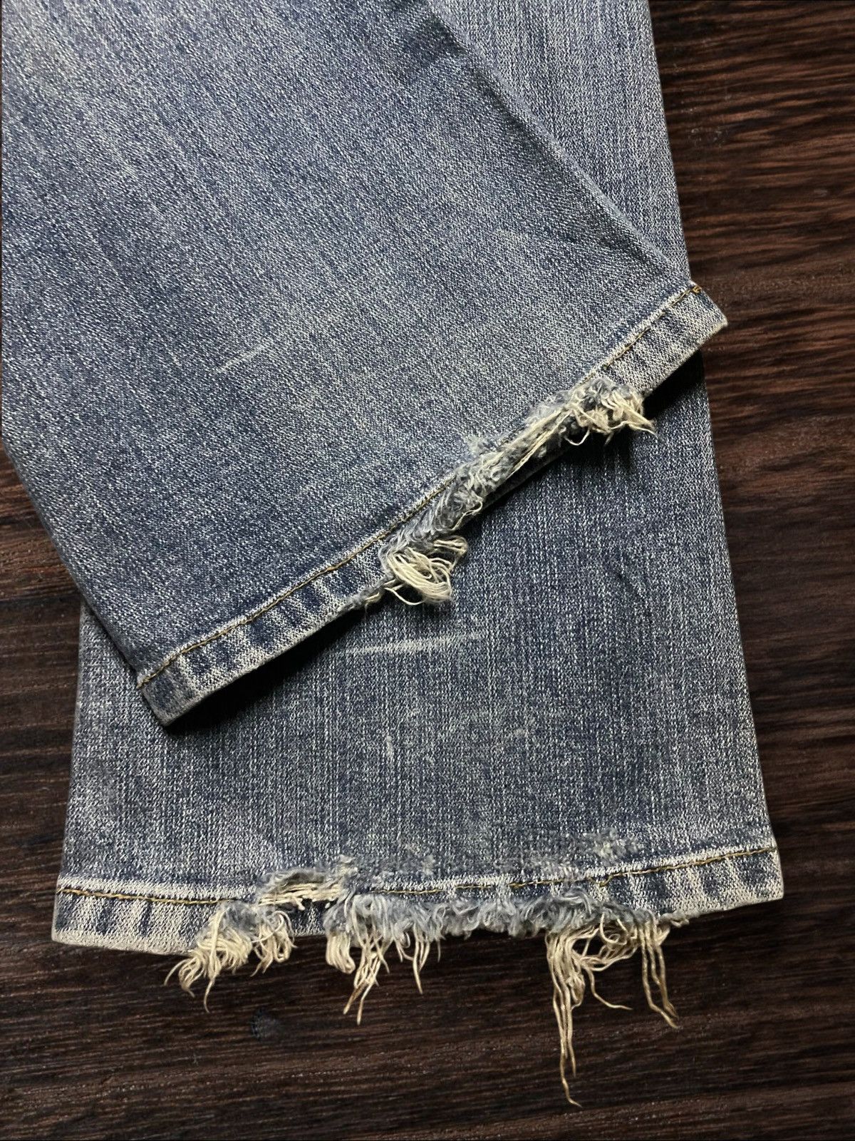 Japanese Brand Vtg Japanese Brand Glacer Light Wash Distressed Flare Jeans Size US 29 - 8 Thumbnail