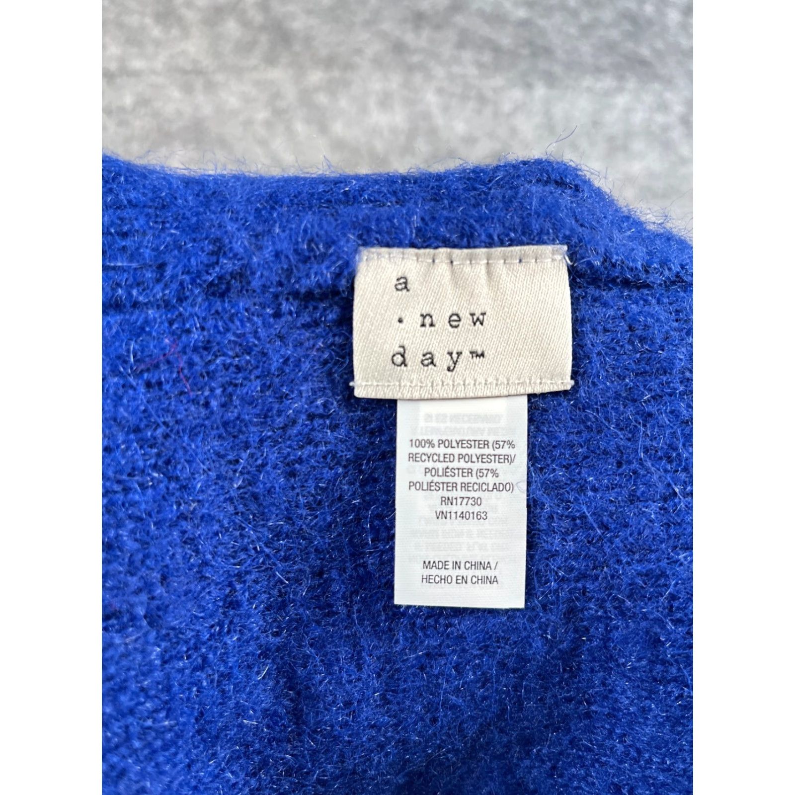Vintage A New Day Beanie Toque Women One Size Blue Knit Jewel Bling 100% Polyester NEW Size ONE SIZE - 7 Thumbnail