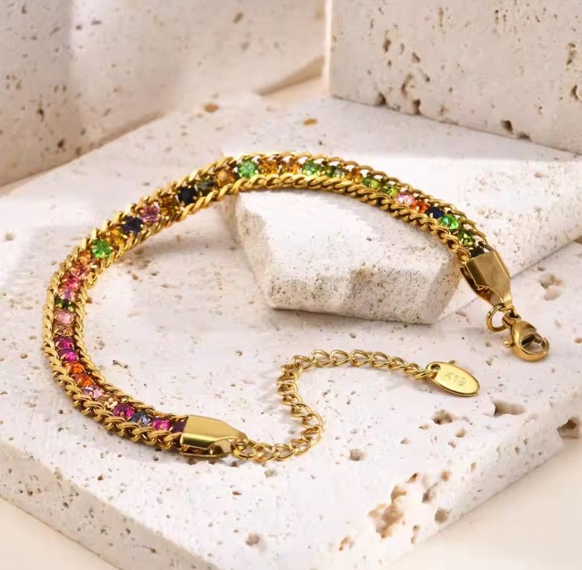 Other Stitching Tennis Chain Bracelet Size ONE SIZE - 1 Thumbnail