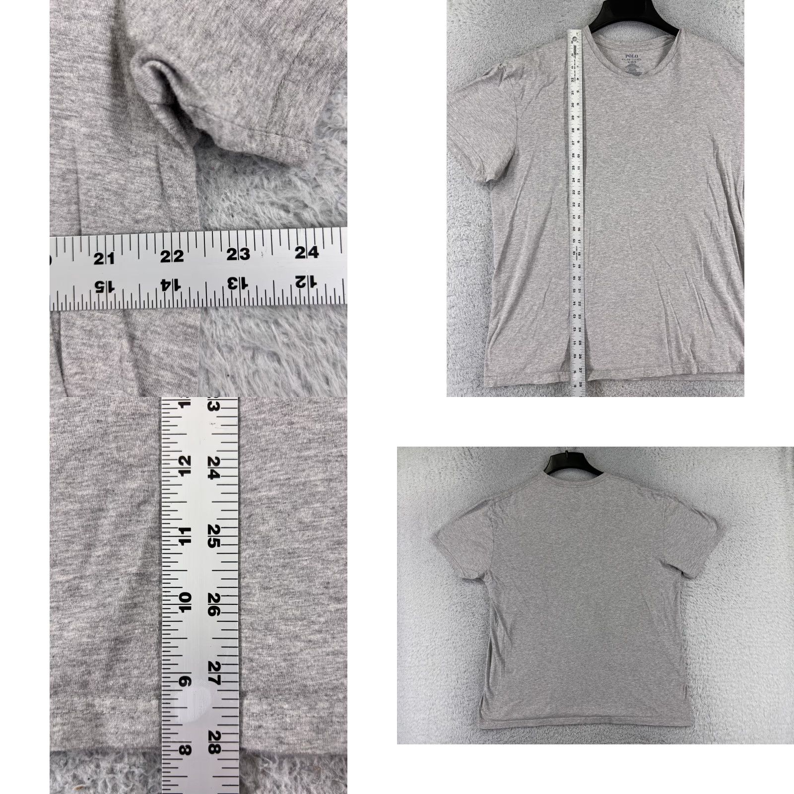 Ralph Lauren VINTAGE Ralph Lauren Shirt Adult XL Gray Short Sleeve Crew Neck Cotton Embroidered Logo Classic Sports Mens Size US XL / EU 56 / 4 - 8 Thumbnail