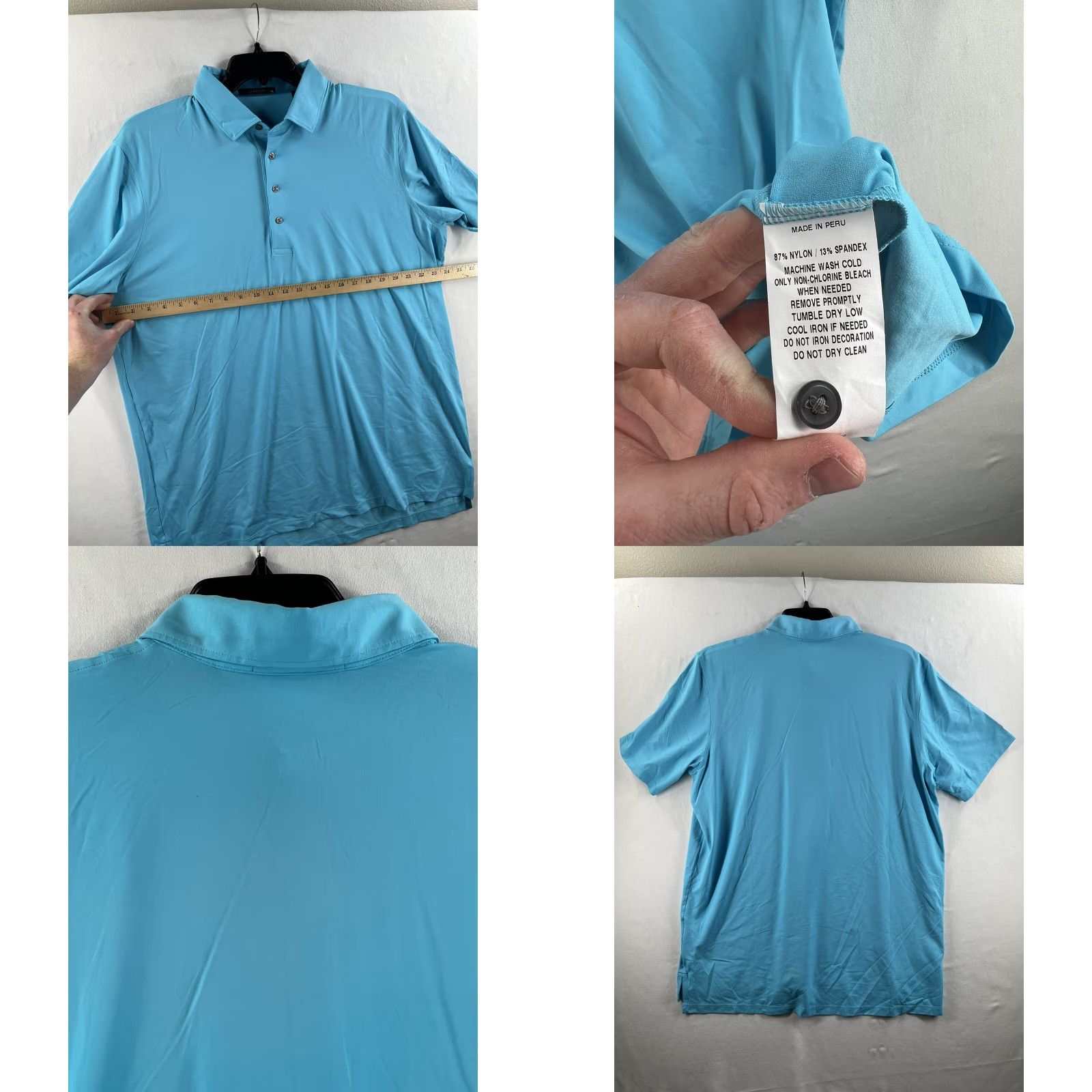 Vintage Greyson Polo Shirt Men's XL Blue Turquoise Short Sleeve Golf Maze Runner Wolf 12026729 Size US XL / EU 56 / 4 - 8 Thumbnail