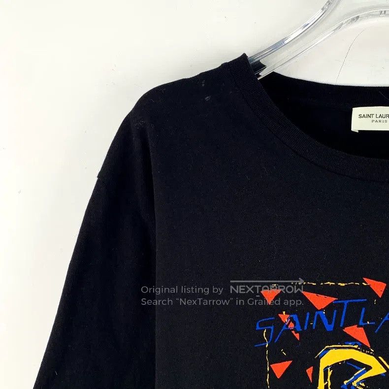 Saint Laurent Paris Saint Laurent Paris Black Heartbreak Love Heart Printed Co Size US L / EU 52-54 / 3 - 3 Thumbnail