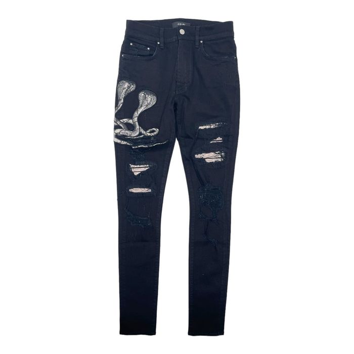 Amiri snake jeans store black