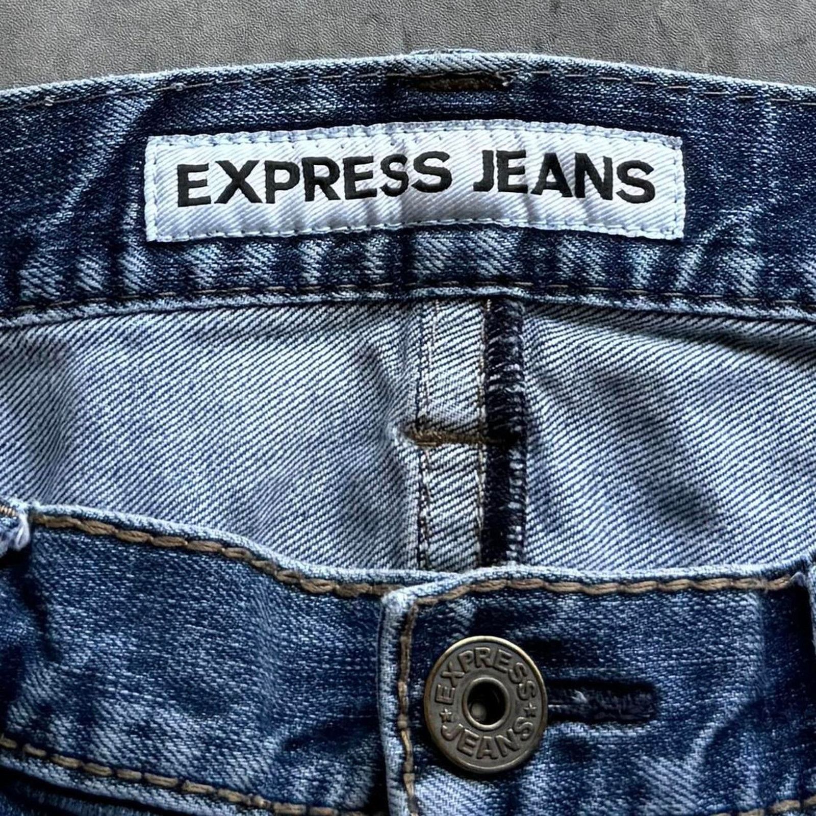 Express × Japanese Brand × Vintage Vintage Y2K Express Embroidered Grunge Opium Denim Jeans Size US 36 / EU 52 - 4 Thumbnail