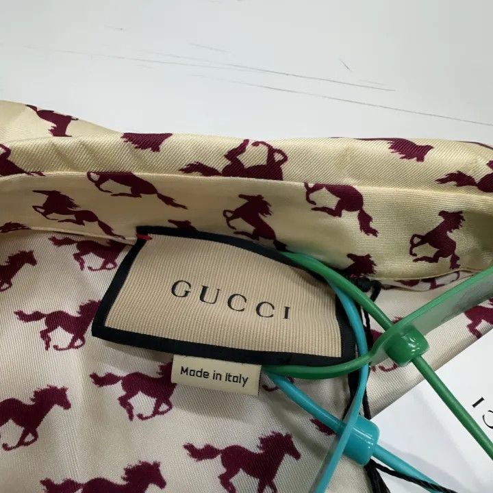 Gucci Gucci Horse Print Long Sleeve Button-Up Shirt-2507 Size M / US 6-8 / IT 42-44 - 8 Thumbnail