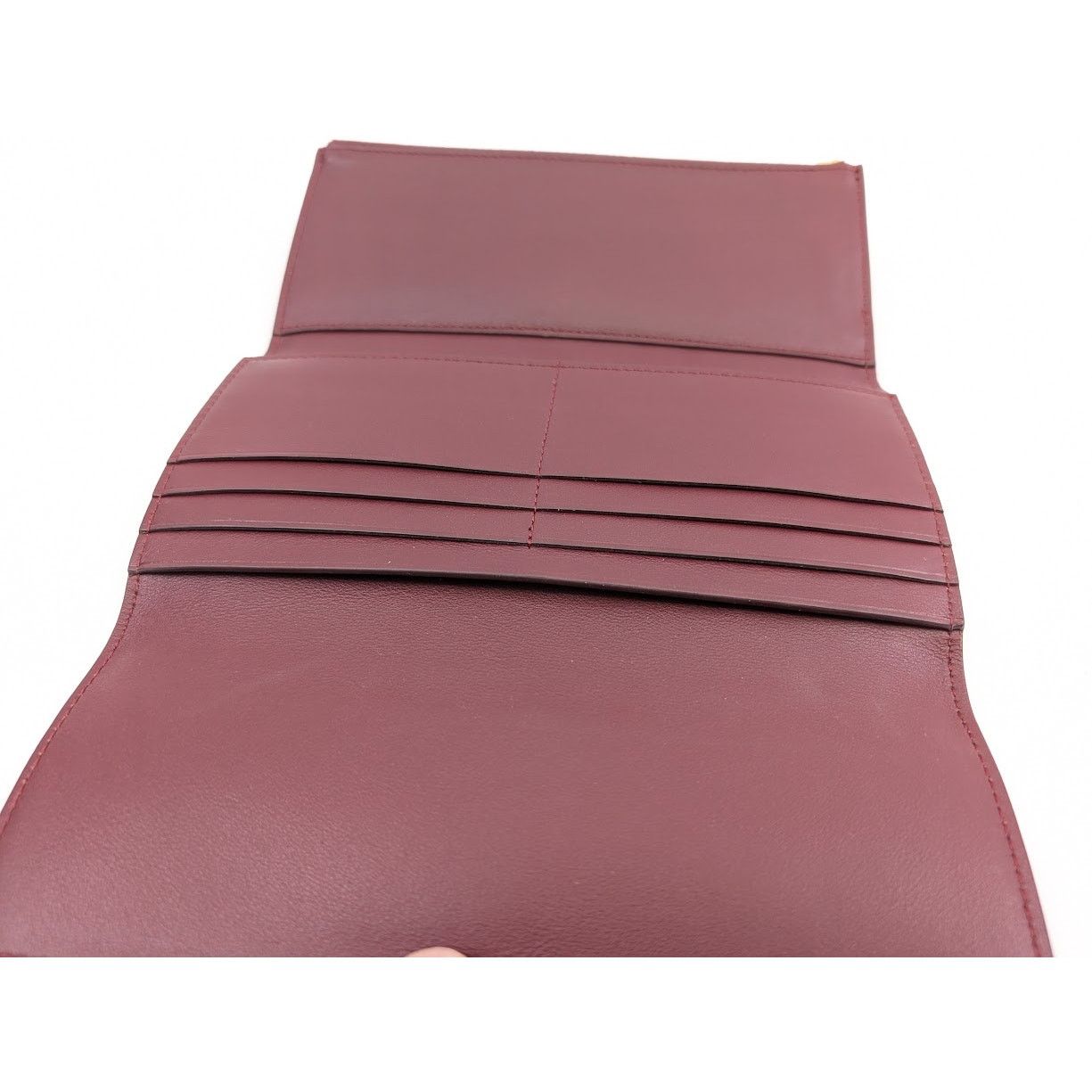 Bottega Veneta o1rshd1 Size: OS / French Calf Nappa Wallet in Bordeaux/Gold Size ONE SIZE - 10 Thumbnail
