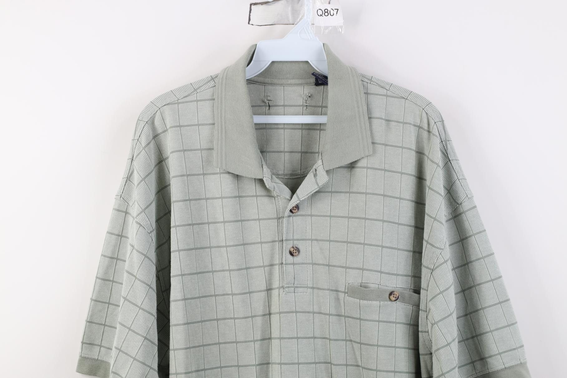 Vintage Vintage 90s Streetwear Knit Pullover Golf Polo Shirt Green Size US XL / EU 56 / 4 - 2 Thumbnail