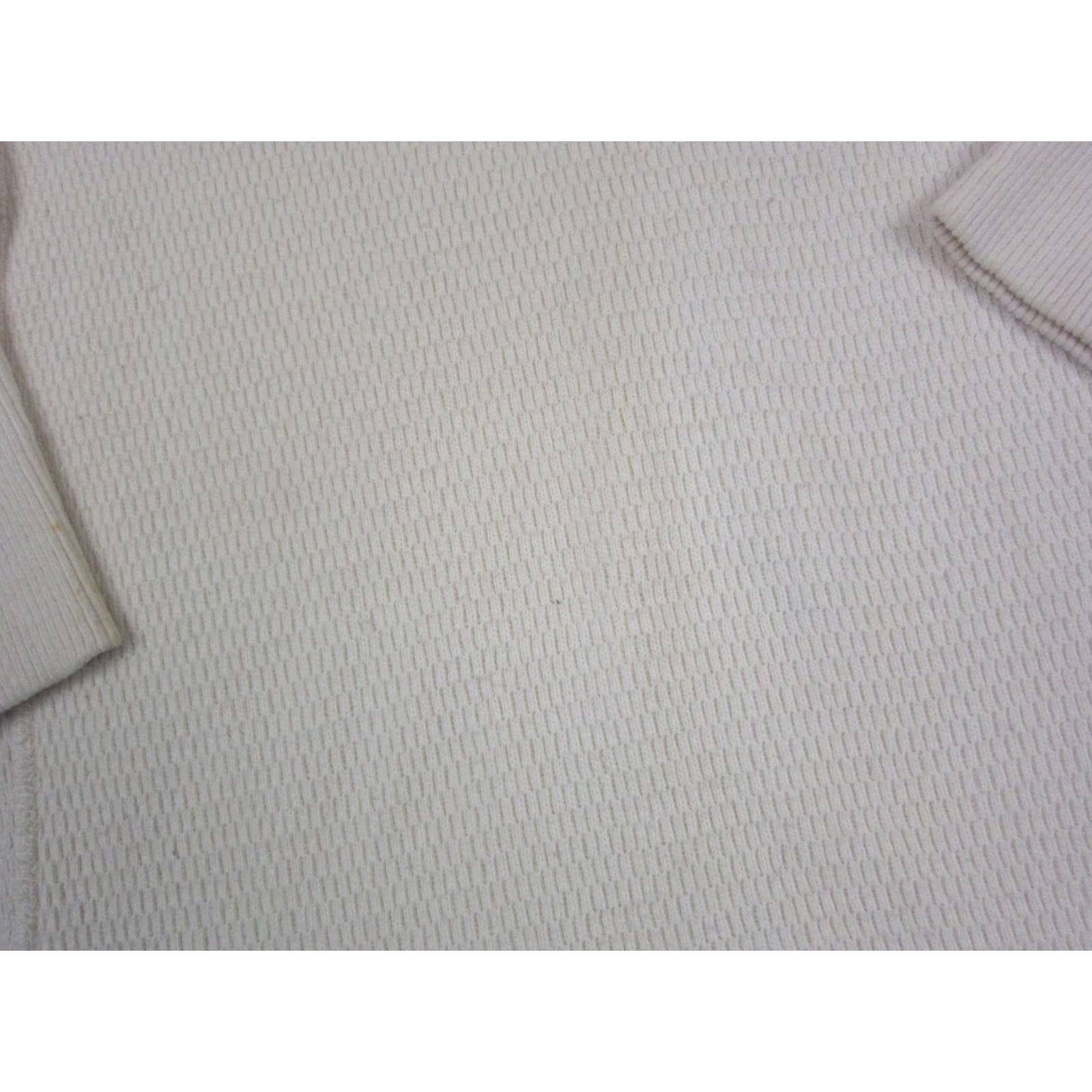 JCPenney VINTAGE JCPenney Shirt Mens LT Thermal Waffle Knit Ivory 60s 70s 80s 90s Crew Neck Long Sleeve Classic Big & Tall Mens Size US L / EU 52-54 / 3 - 6 Thumbnail