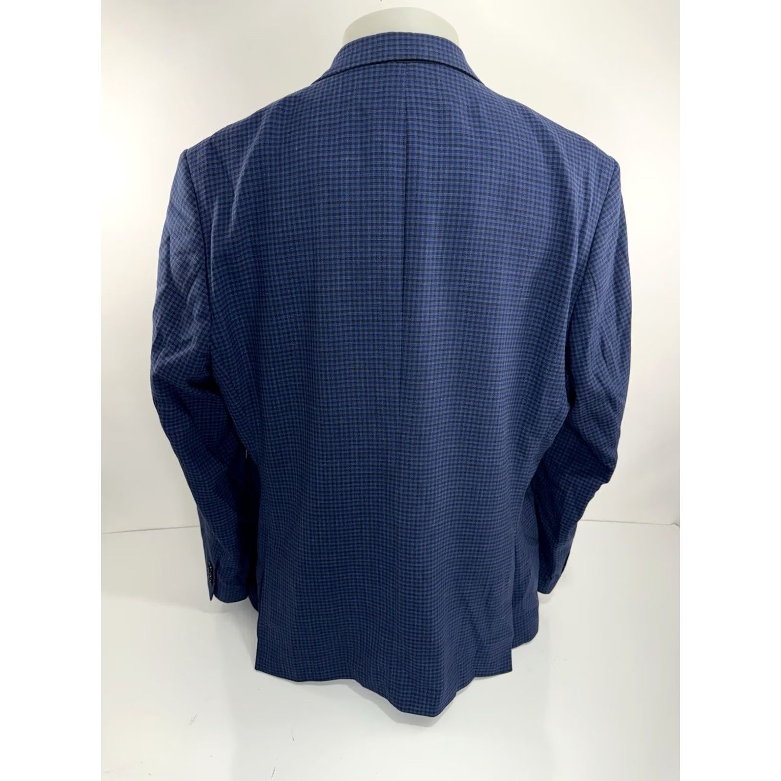 Ermenegildo Zegna Ermenegildo Zegna Blazer Mens 48 Wool Linen Plaid Blue Blazer - Plaid Pattern, Wool/Linen Lining, Regular Size, 48R Mens Blazer Size 48R - 3 Thumbnail