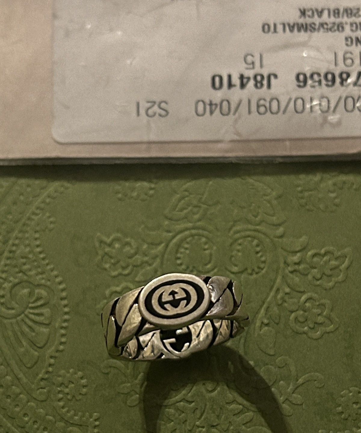 Gucci Gucci Sterling Silver Interlocking Ring Ag 925 678656 Size ONE SIZE - 8 Thumbnail
