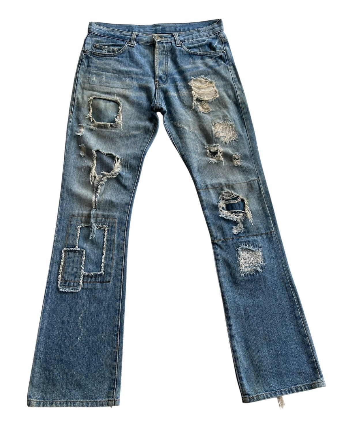 Japanese Brand Tokyo Rush Distressed Boro Flare Denim Size US 32 / EU 48 - 5 Thumbnail