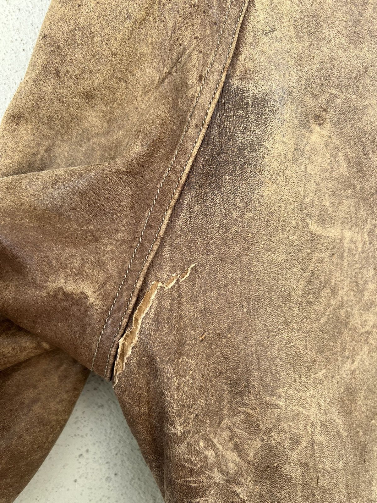 Leather Vintage 80s ixi:z Distress Patina Leather Lined Moto Jacket Size US M / EU 48-50 / 2 - 18 Thumbnail