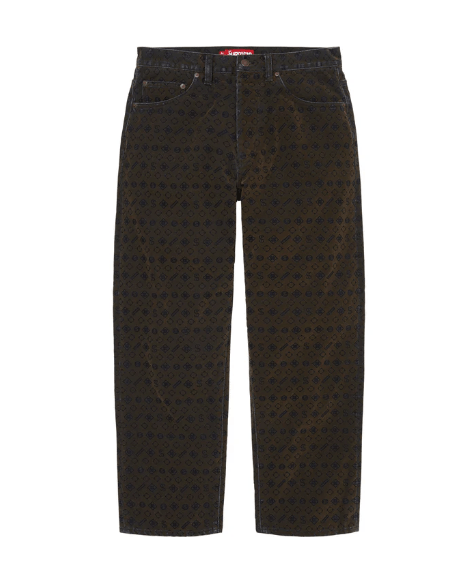 Supreme Supreme Flocked Loose Fit Jean Brown Size 34 Size US 34 / EU 50 - 1 Thumbnail