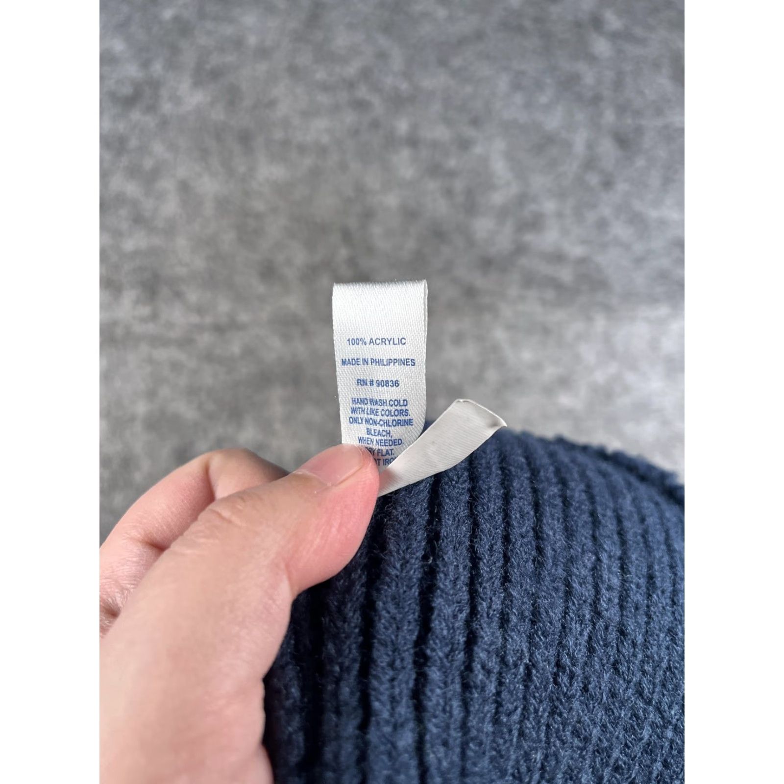 Port Authority Port Authority Beanie Mens One Size Blue Knit Stretch Fuzion Logo - Casual Winter Hat Size ONE SIZE - 8 Thumbnail