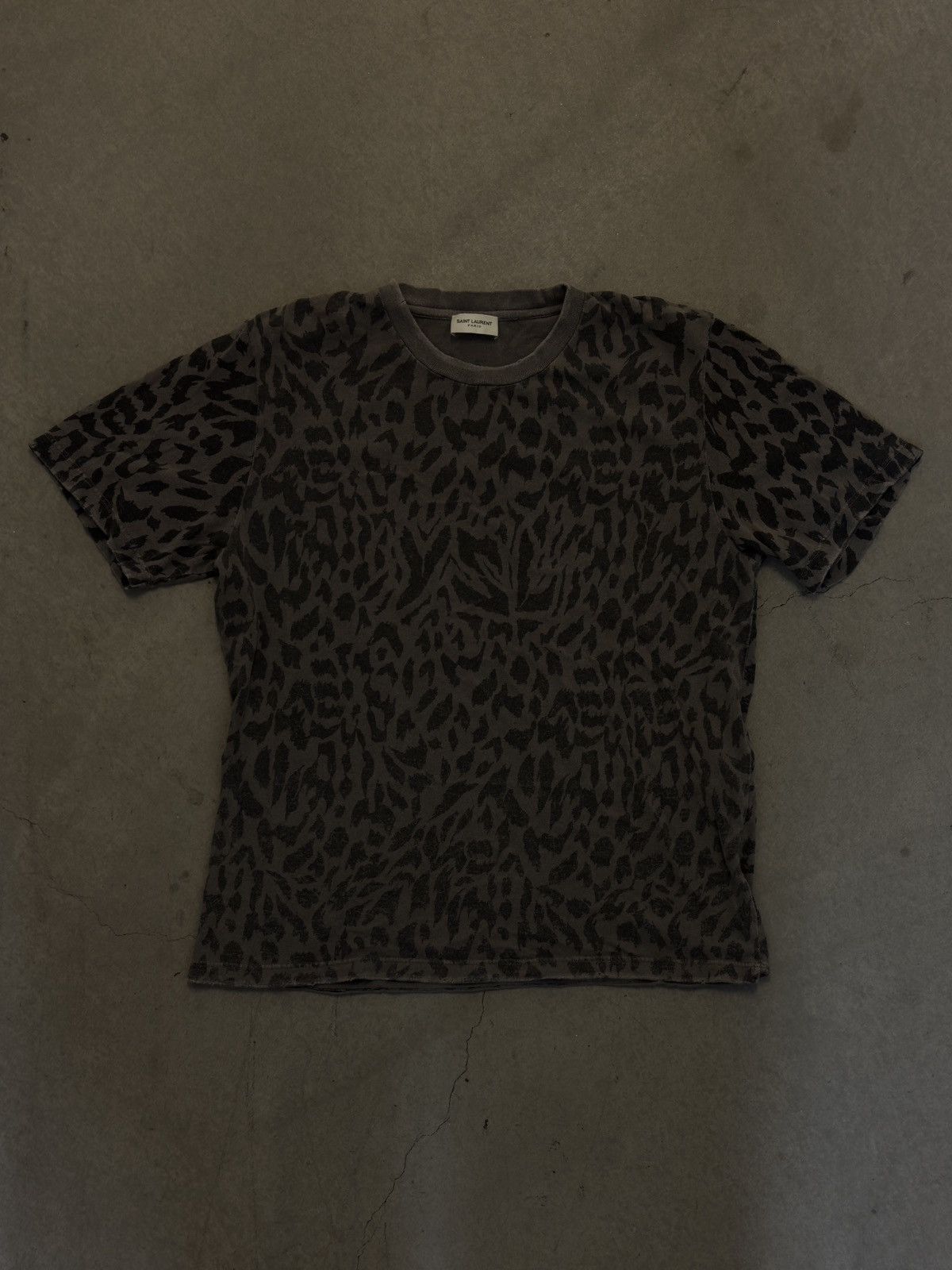 Saint Laurent Paris Saint Laurent YSL Leopard Print Graphic Tee AOP Size S / US 4 / IT 40 - 1 Thumbnail