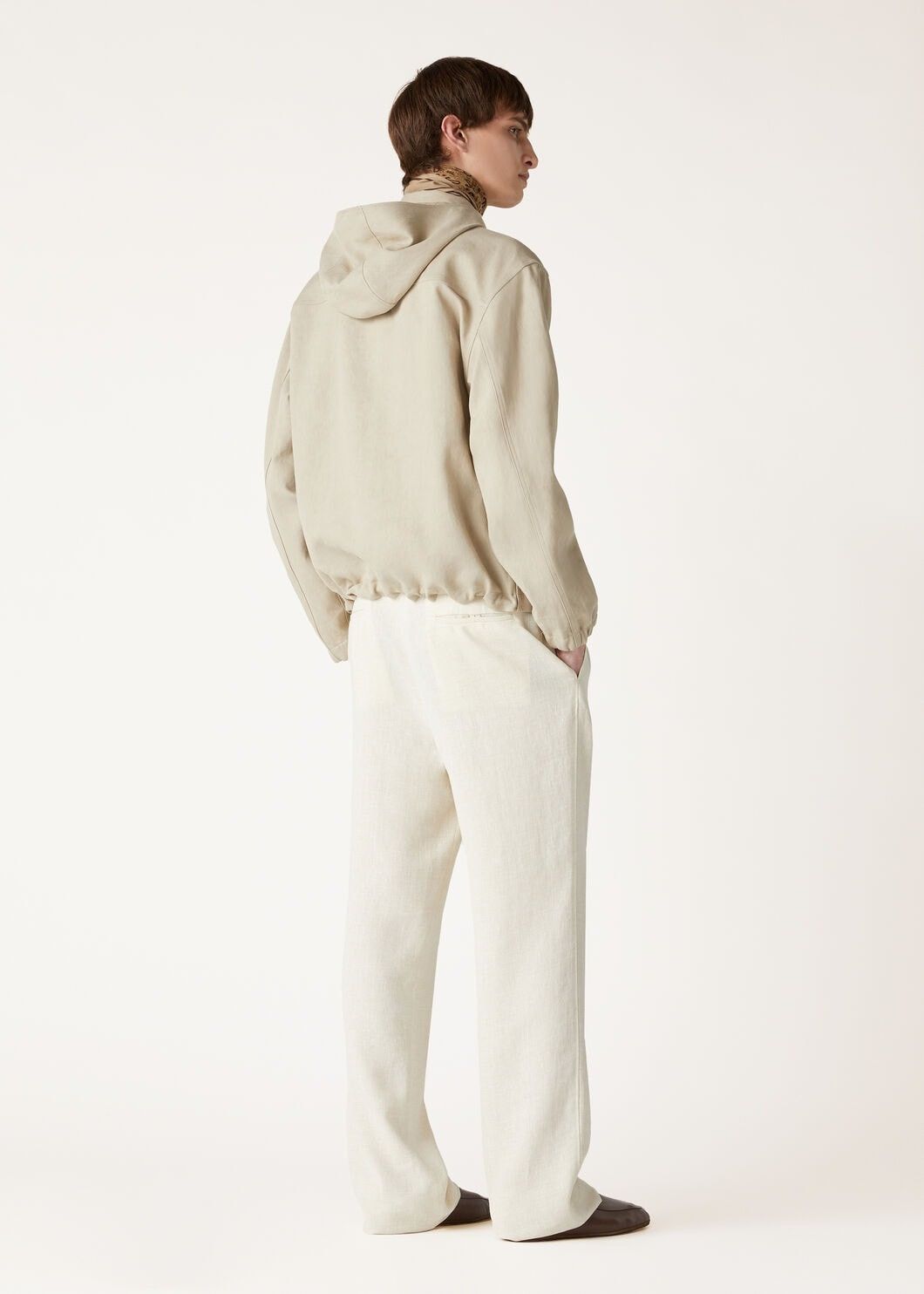 Loro Piana o1w1db10725 FAO4793 Athon Bomber Jacket in Beige Size US S / EU 44-46 / 1 - 5 Thumbnail