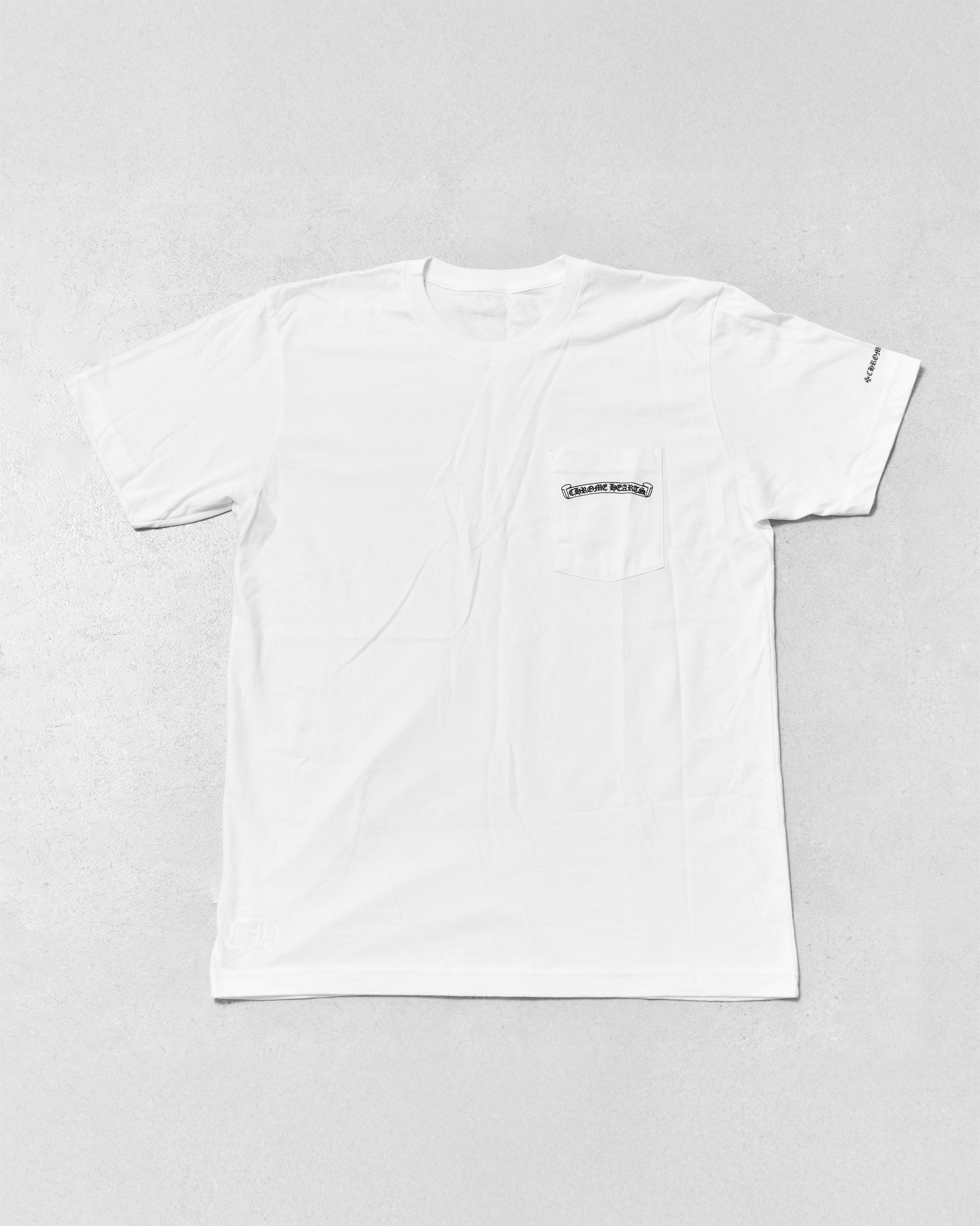 Chrome Hearts CHROME HEARTS Scroll Logo T Shirt WHITE Size US L / EU 52-54 / 3 - 3 Thumbnail
