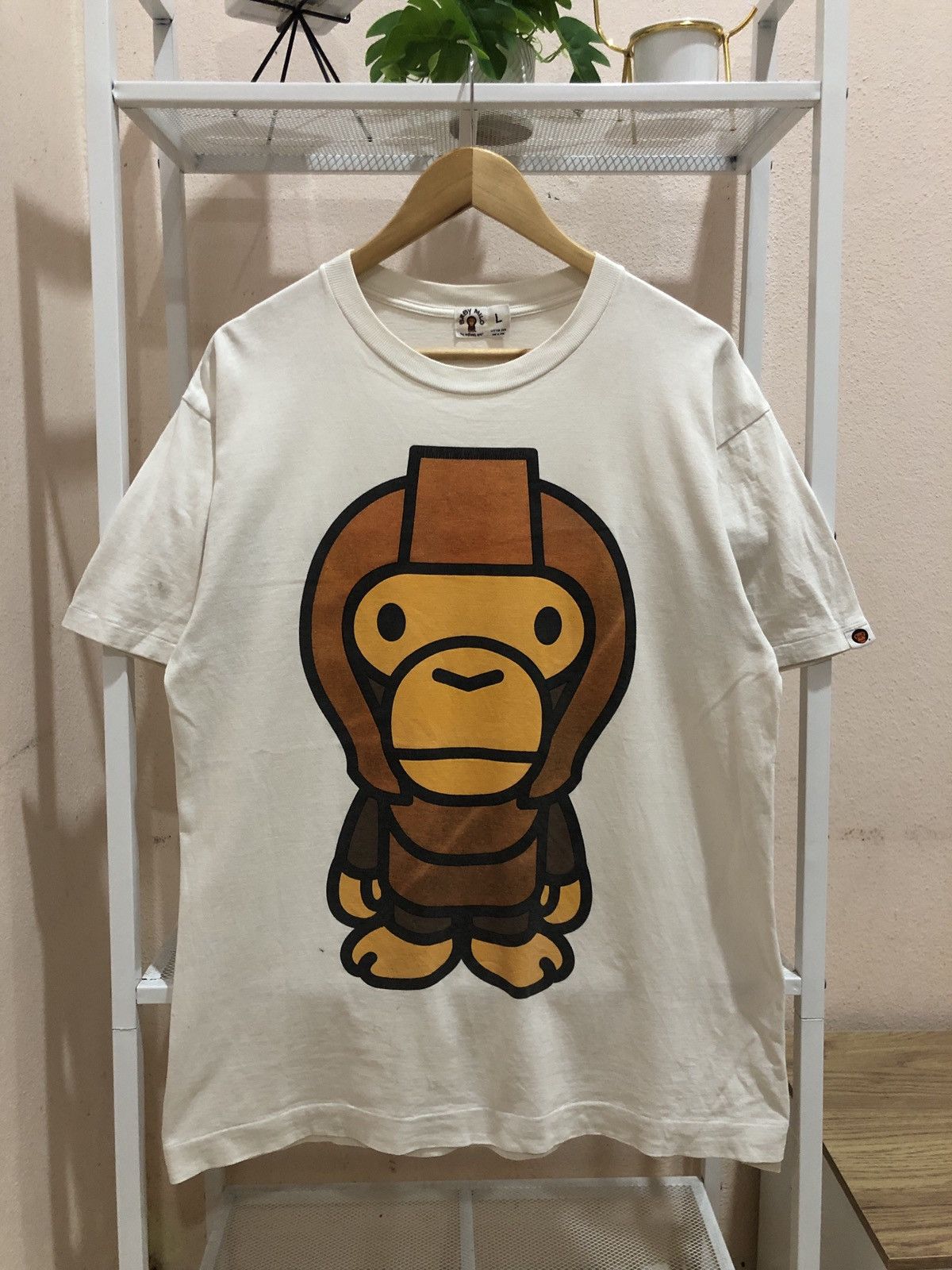 RARE OG 2005 Baby Milo Ape General Big Logo Tshirts