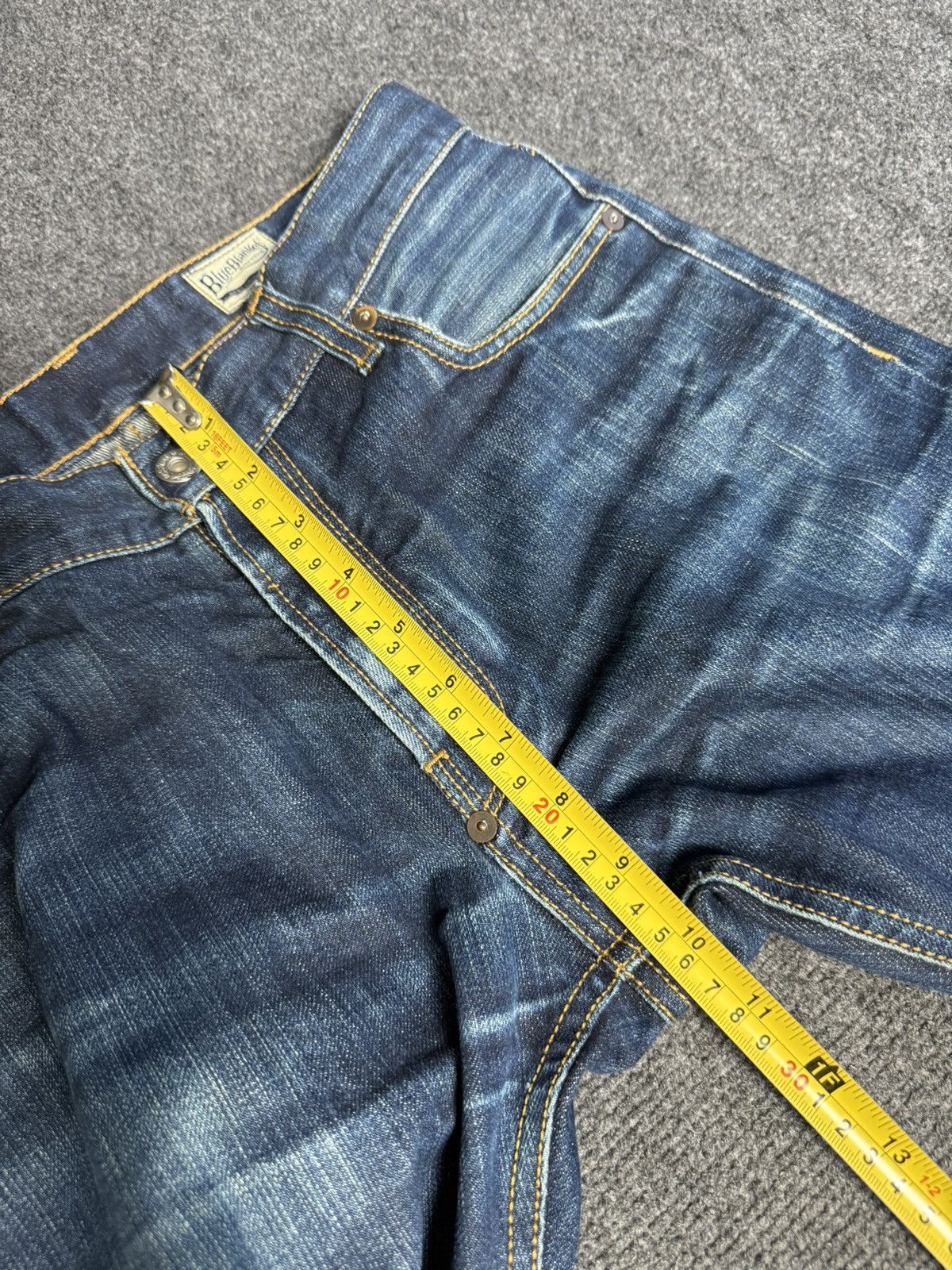 Blue Blanket 00s Blue Blanket Selvedge Denim Jeans Raw Indigo Japan Retro Size US 30 / EU 46 - 18 Thumbnail