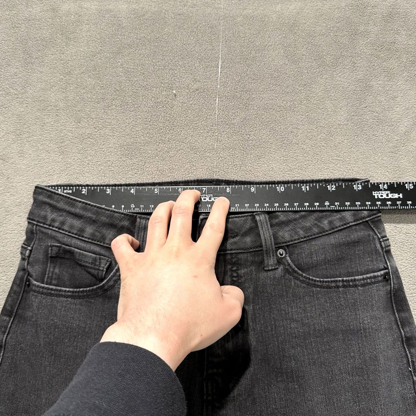 Vintage Time and Tru Jeans Womens Black Skinny Jeans Charcoal Wash Size 4 High Rise EUC Size 27" / US 4 / IT 40 - 5 Thumbnail