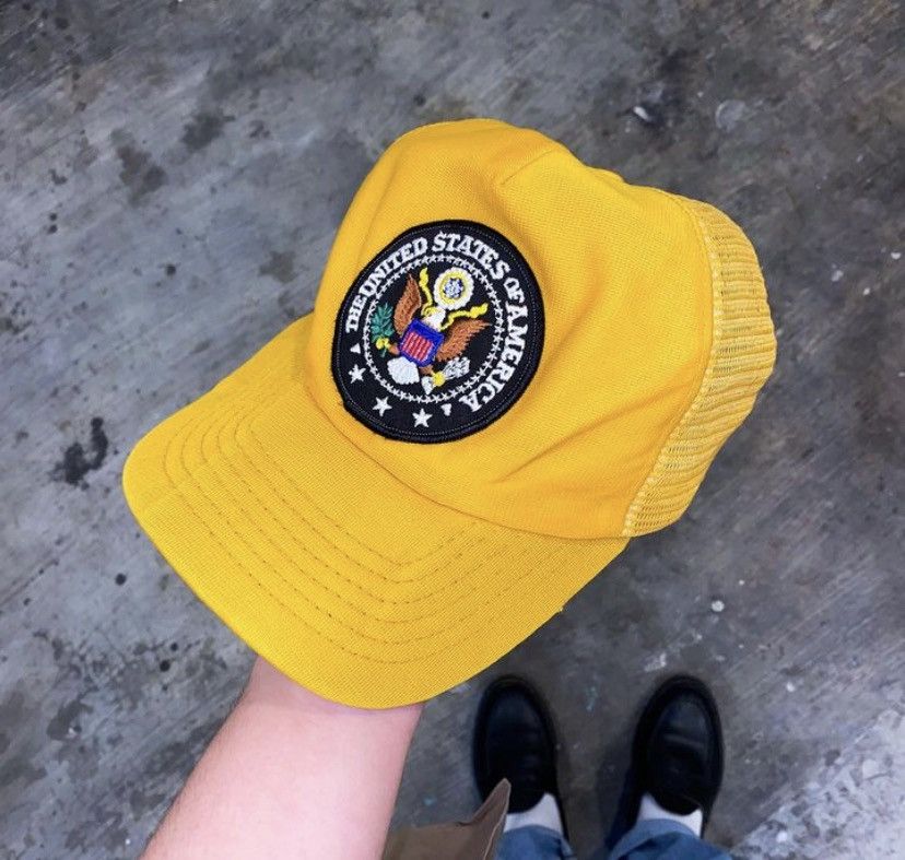 70s Trucker Cap United States Presidential seal patch Hat