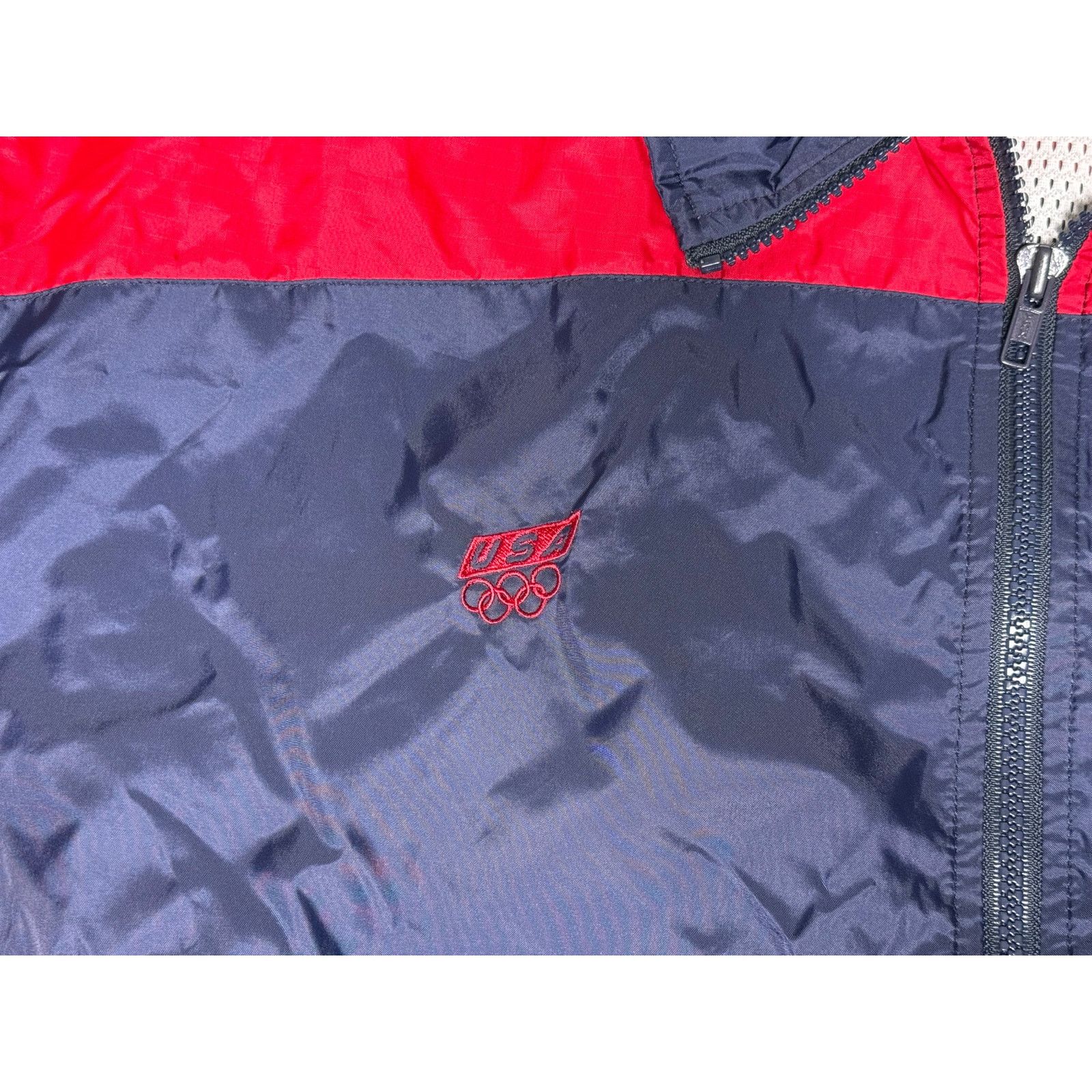 USA Olympics × Vintage Vintage 90s USA Olympic Full Zip Windbreaker Jacket XL Size US XL / EU 56 / 4 - 4 Thumbnail